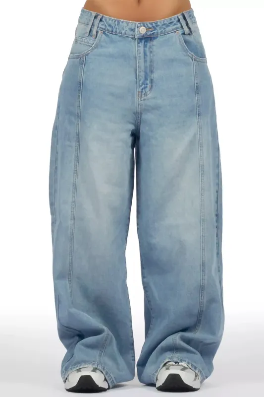 Letitia Med. Wash Extra Baggy Jean sold by Rockstar Original
