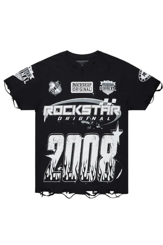 Esha Black Oversized T-Shirt sold by Rockstar Original