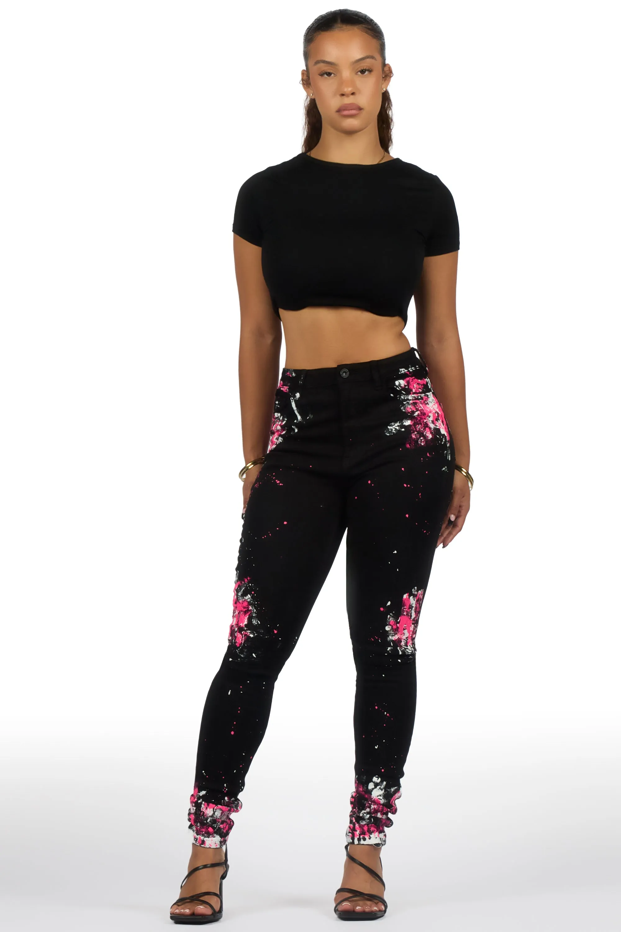 Karina Black Painted Skinny Jean sold by Rockstar Original product image thumbnail 4