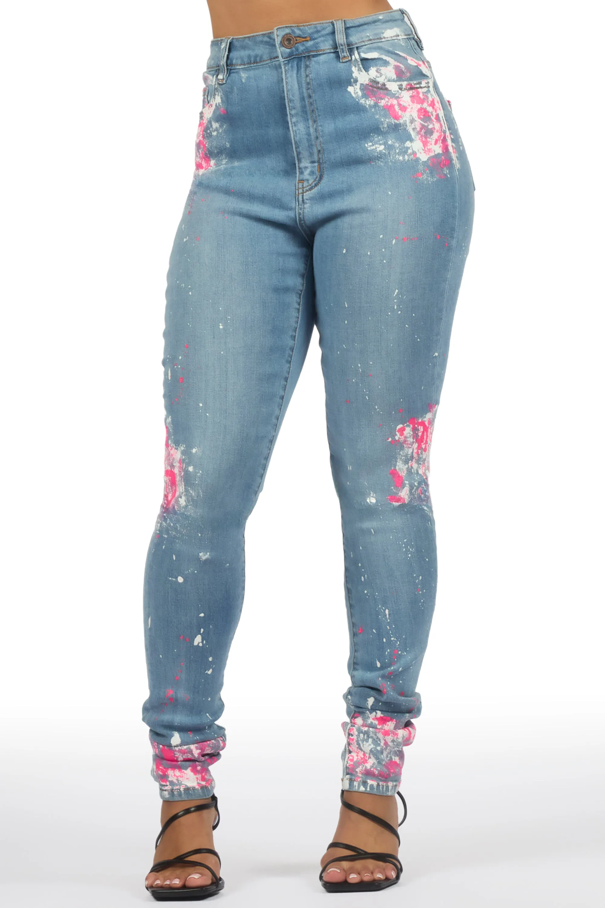Karina Light Wash Painted Skinny Jean sold by Rockstar Original product image thumbnail 3