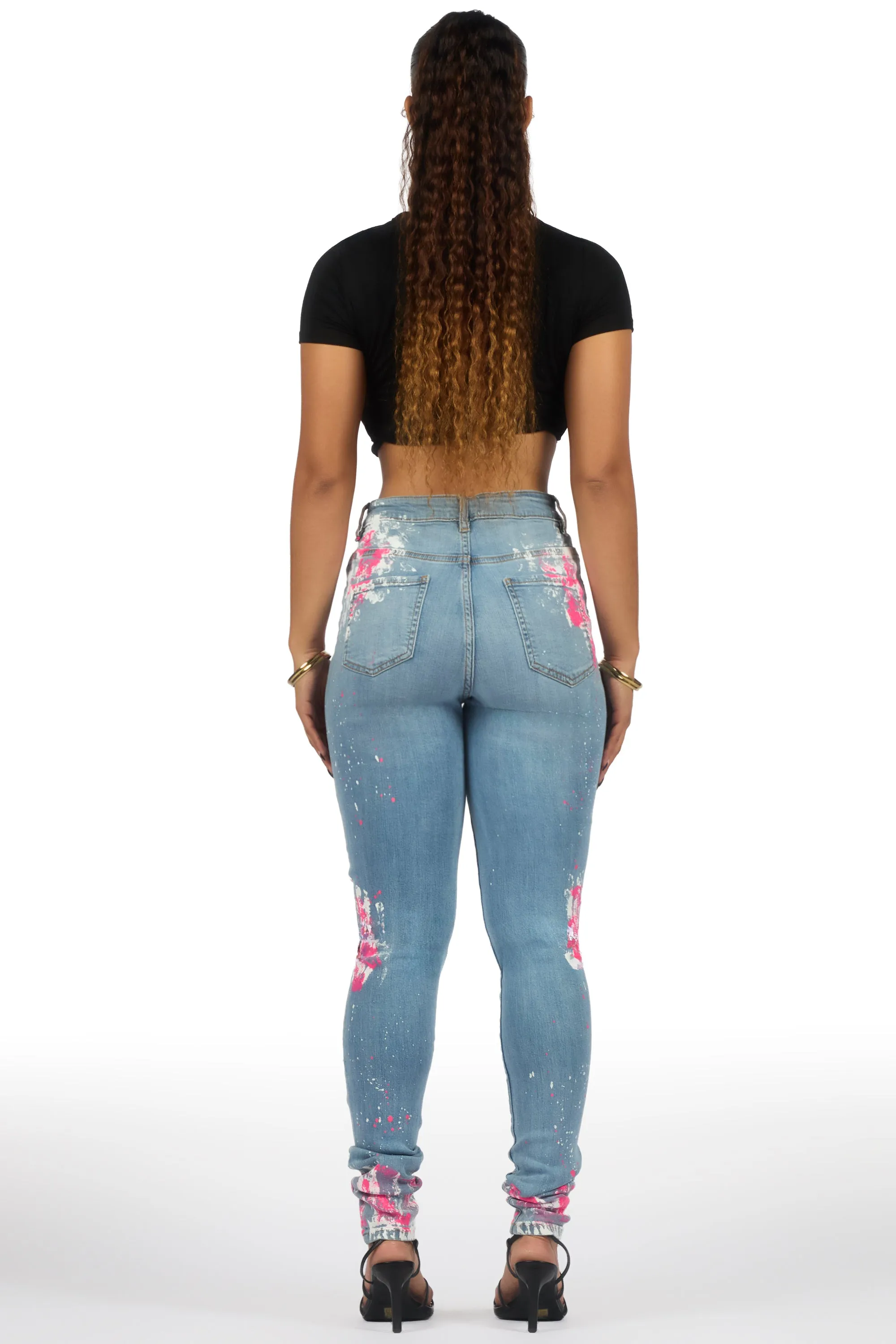 Karina Light Wash Painted Skinny Jean sold by Rockstar Original product image thumbnail 5