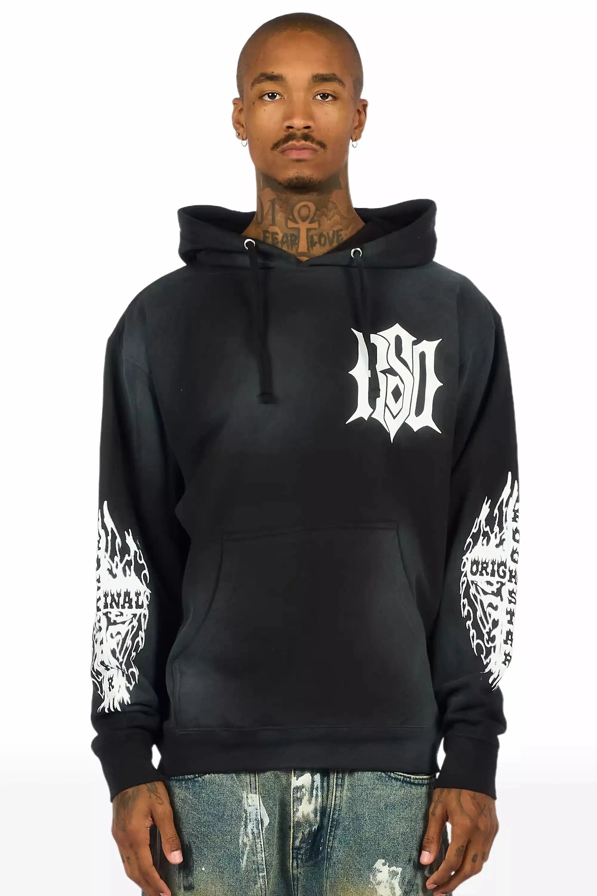 Lyrex Black/White Graphic Hoodie sold by Rockstar Original product image thumbnail 2