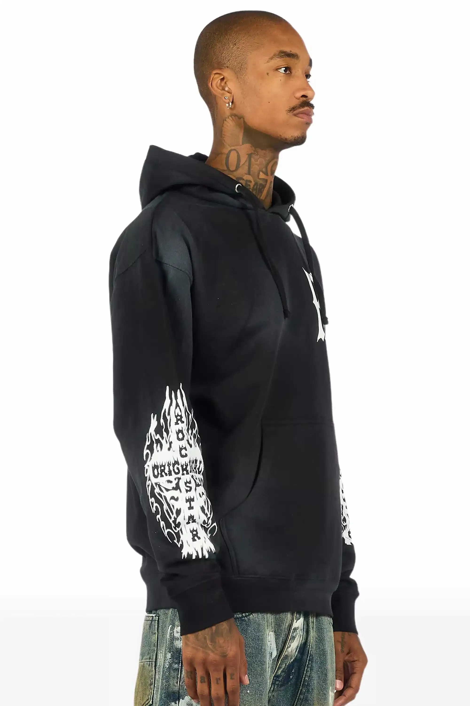 Lyrex Black/White Graphic Hoodie sold by Rockstar Original product image thumbnail 3