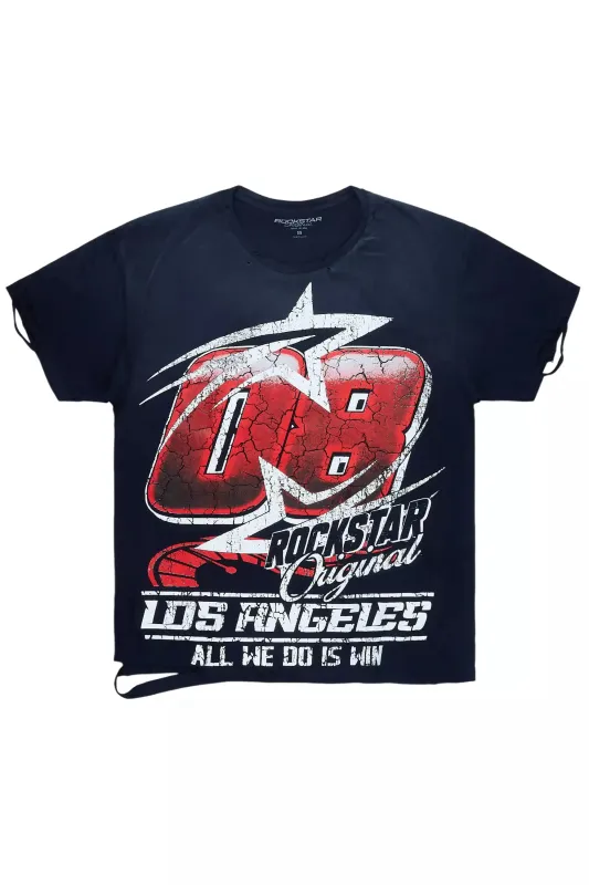 Retta Navy Oversized T-Shirt sold by Rockstar Original