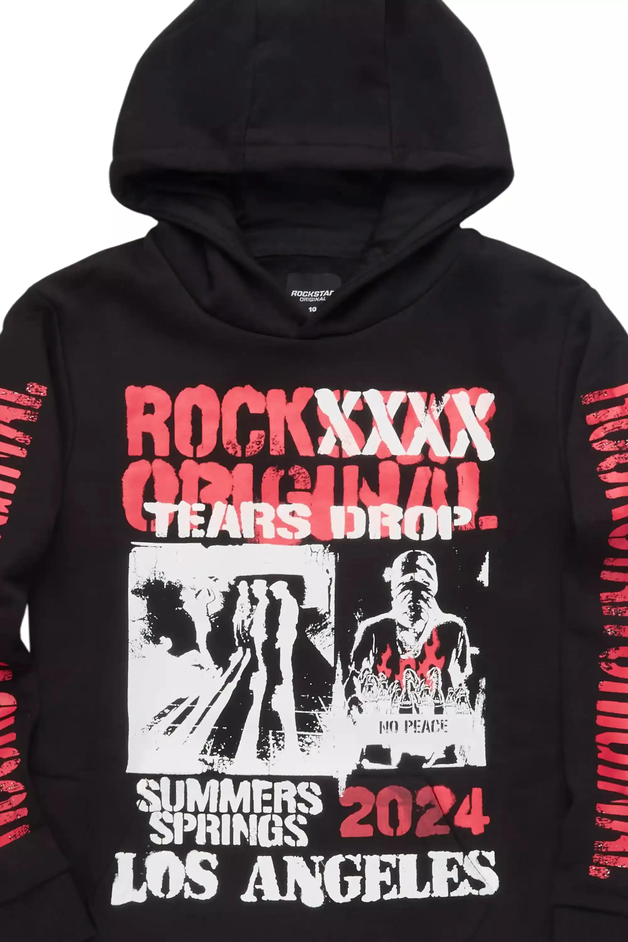 Boys Omer Black Graphic Hoodie sold by Rockstar Original product image thumbnail 2