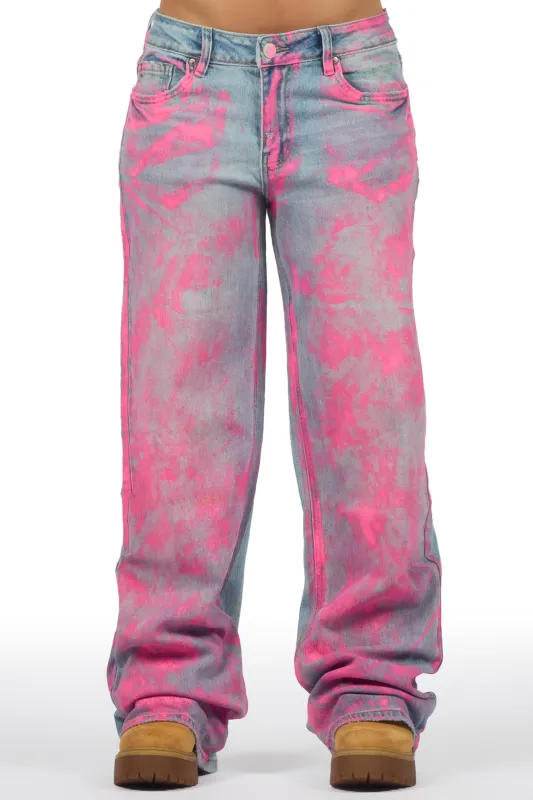 Tiona Med. Wash Painted Baggy Jean sold by Rockstar Original