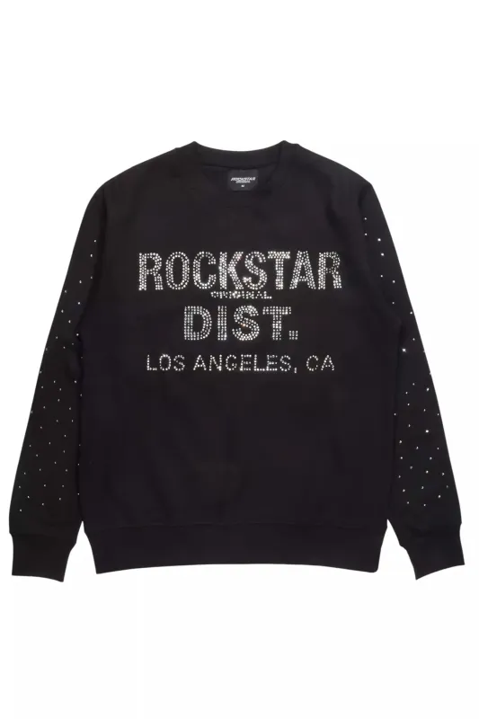 Julenia Black Rhinestone Crewneck Sweatshirt made by Rockstar Original