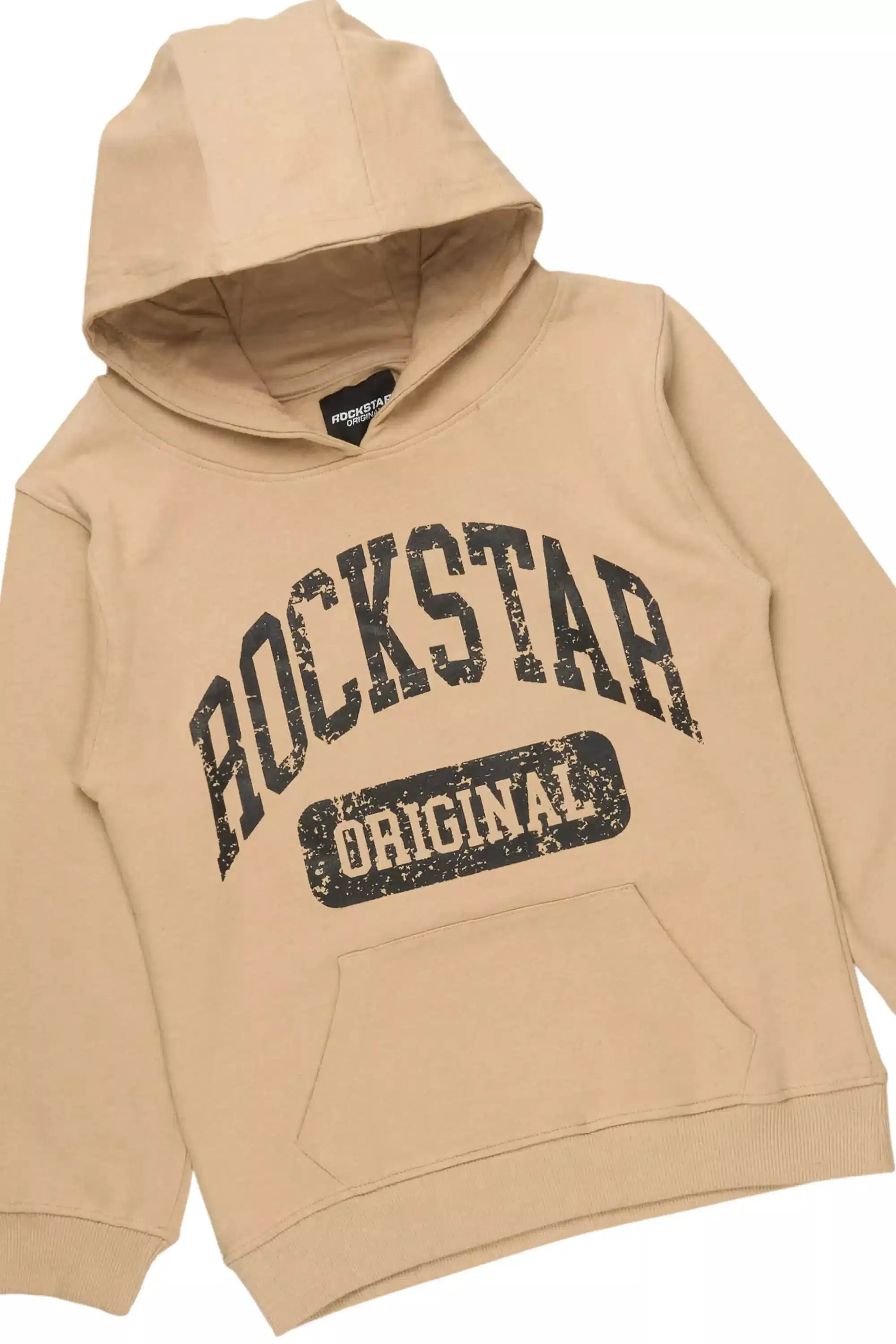 Boys Member Beige/Black Hoodie Stacked Flare Track Set sold by Rockstar Original product image thumbnail 2