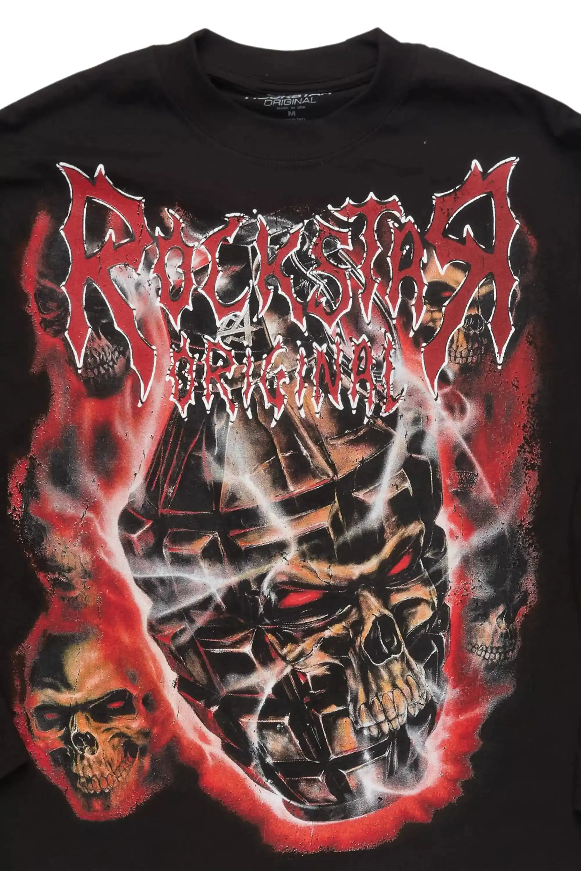 Torrez Black/Red Oversized Long Sleeve Graphic T-Shirt sold by Rockstar Original product image thumbnail 2