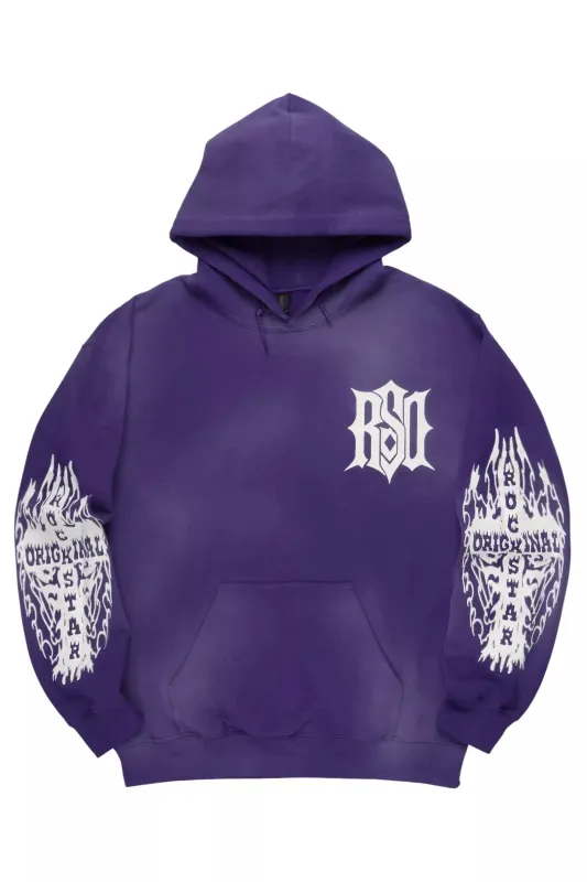 Lyrex Purple/White Graphic Hoodie sold by Rockstar Original