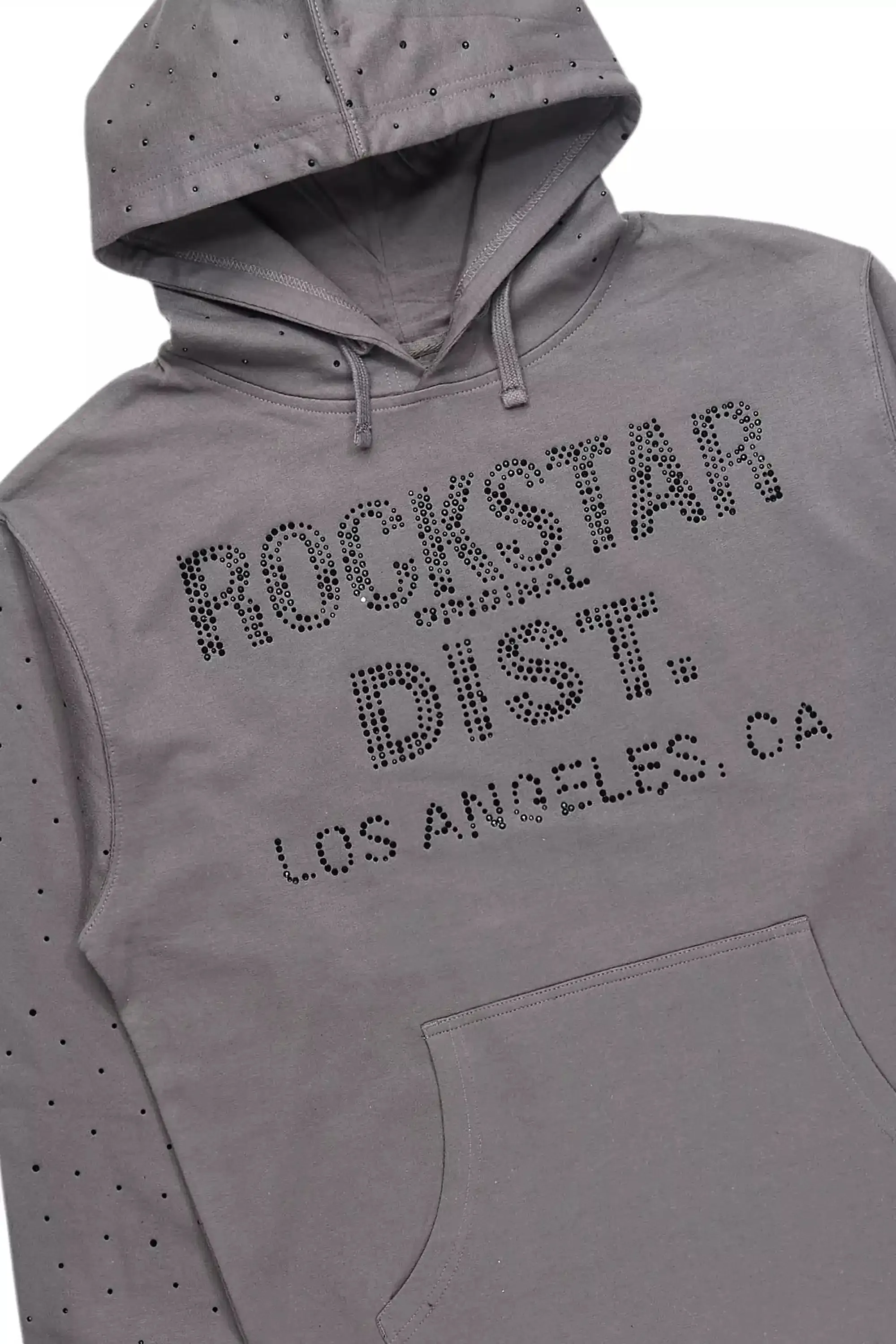Aryka Heather Grey Rhinestone Hoodie sold by Rockstar Original product image thumbnail 2
