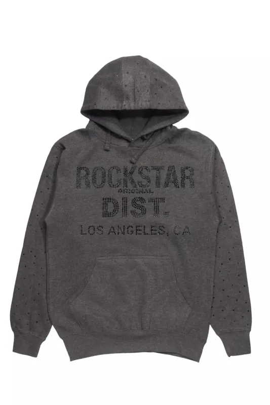 Aryka Charcoal Rhinestone Hoodie sold by Rockstar Original