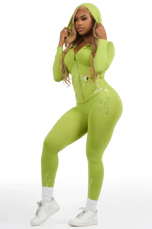 Kelci Neon Green Painted Active Set sold by Rockstar Original