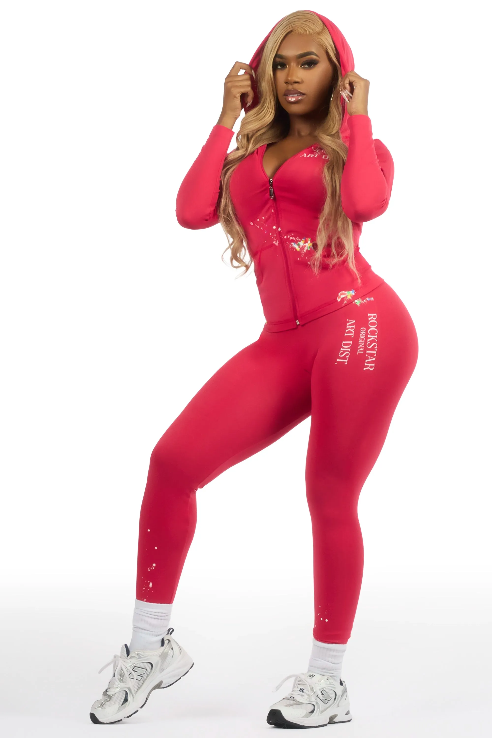 Kelci Magenta Painted Active Set sold by Rockstar Original product image thumbnail 4