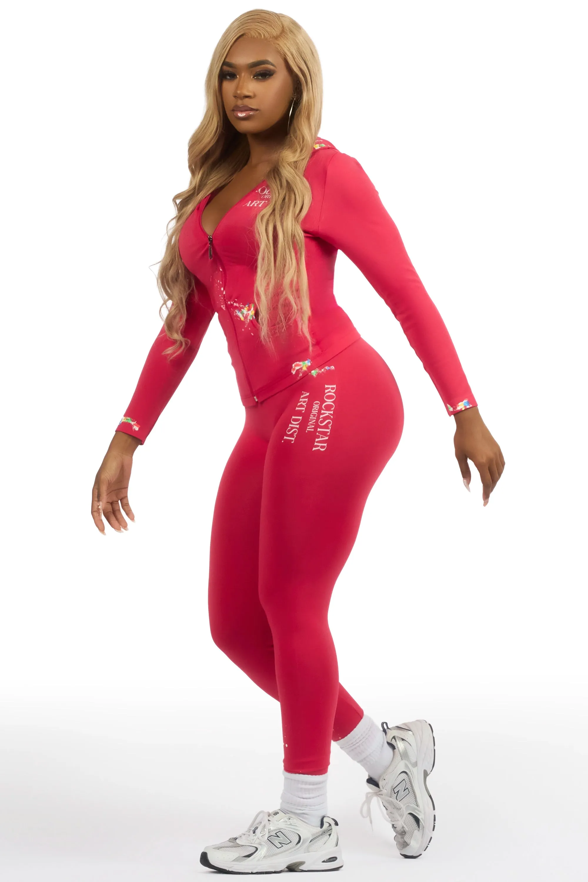 Kelci Magenta Painted Active Set sold by Rockstar Original product image thumbnail 3