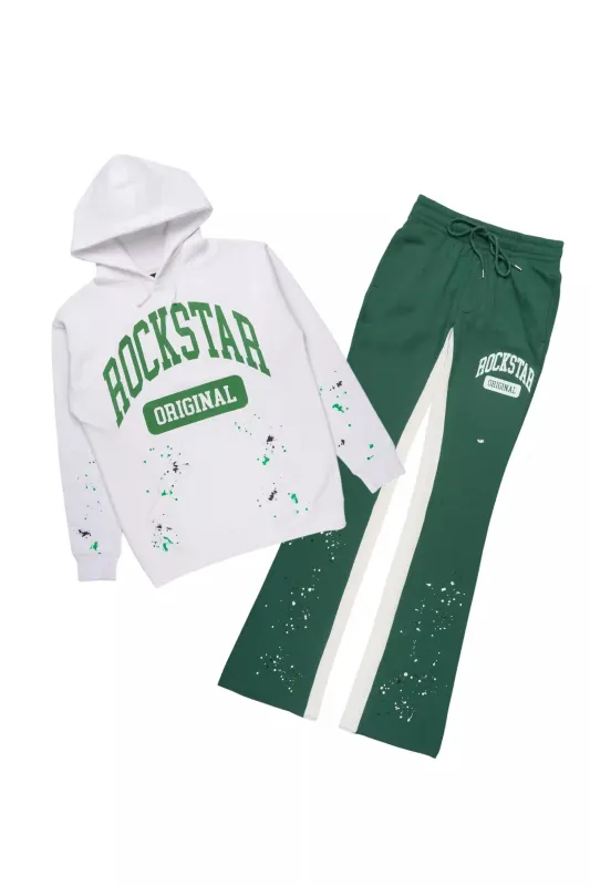 Rainer White/Green Hoodie/Stacked Track Set sold by Rockstar Original