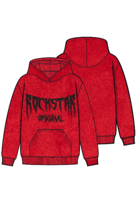 Andreas Red Graphic Knit Hoodie sold by Rockstar Original