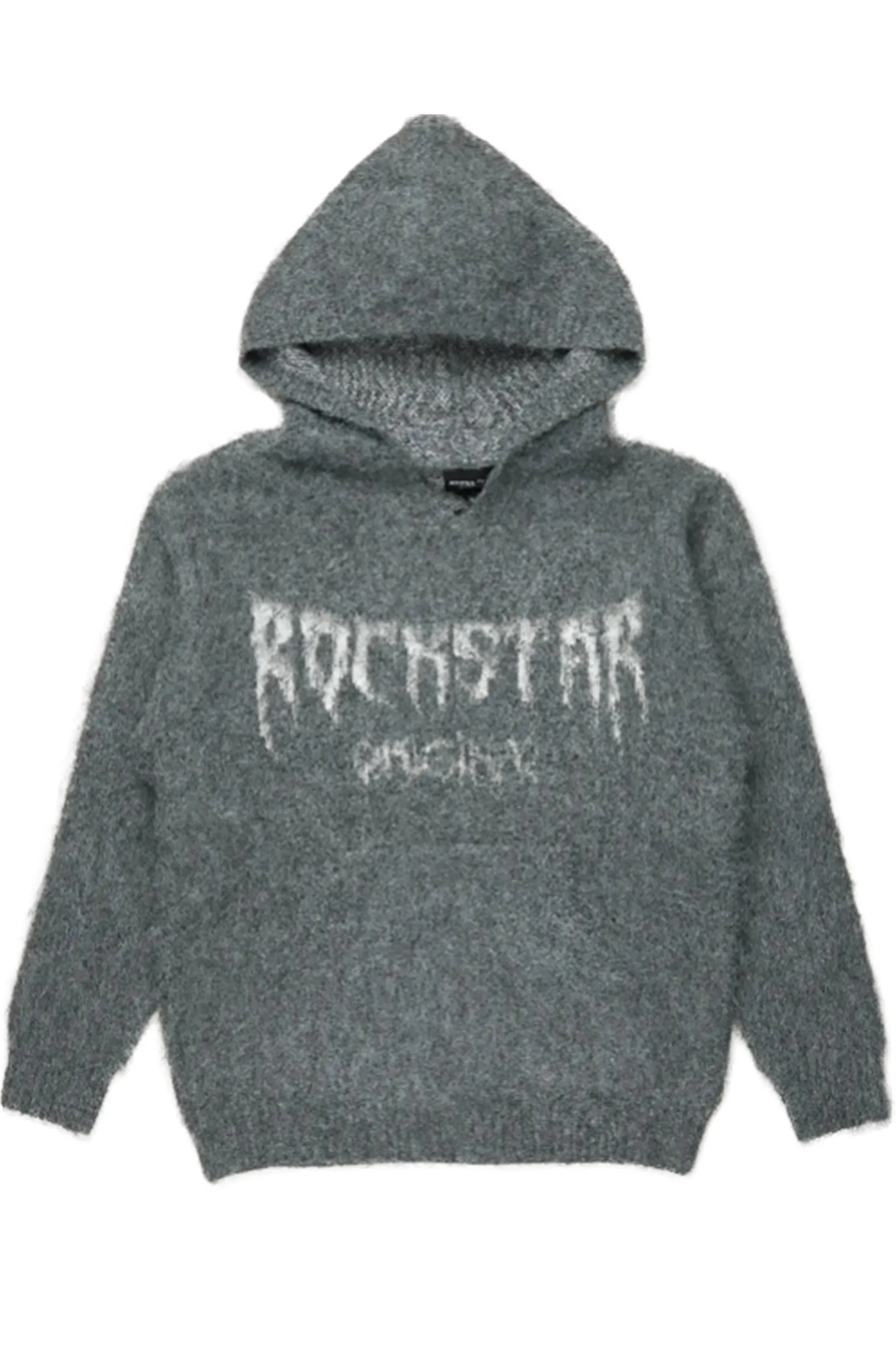 Andreas Grey Graphic Knit Hoodie sold by Rockstar Original