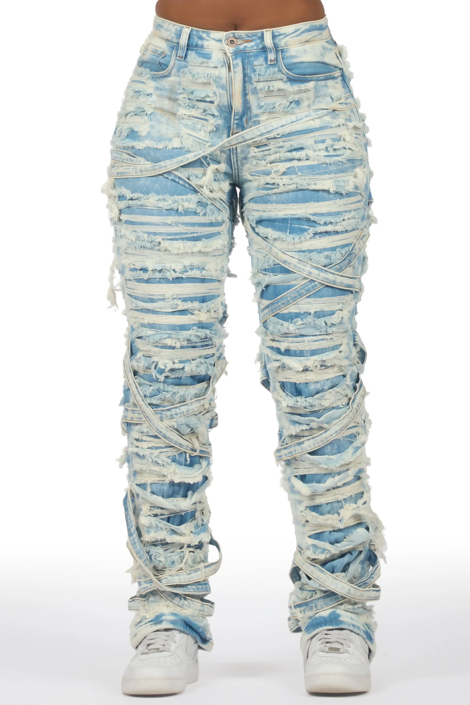 Kelia Light Wash Distressed Jean sold by Rockstar Original