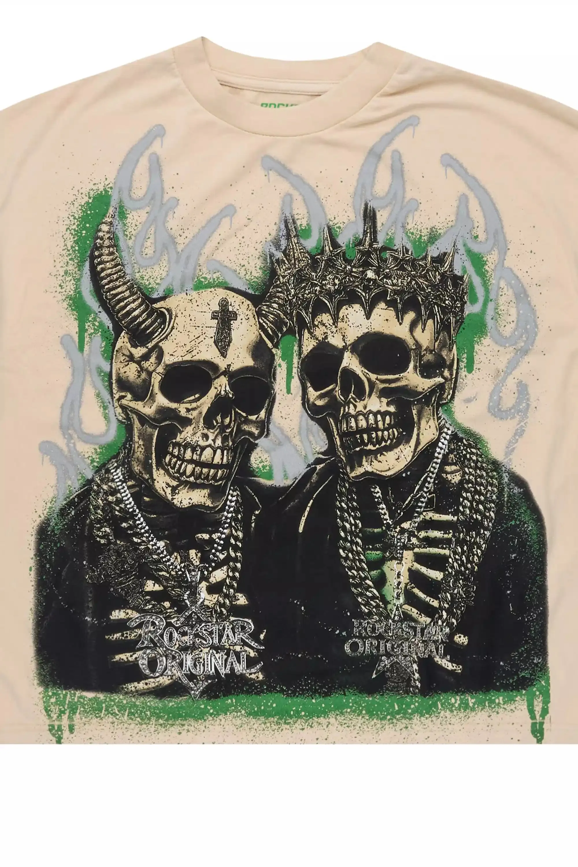 Kingston Beige/Black Boxy Crop T-Shirt sold by Rockstar Original product image thumbnail 2