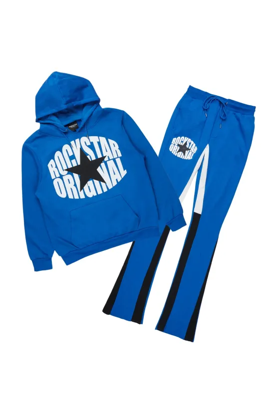 States Royal Blue Hoodie Stacked Flare Track Set sold by Rockstar Original