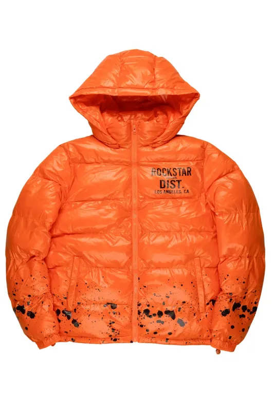 Raffer Orange Heavy Puffer Jacket sold by Rockstar Original