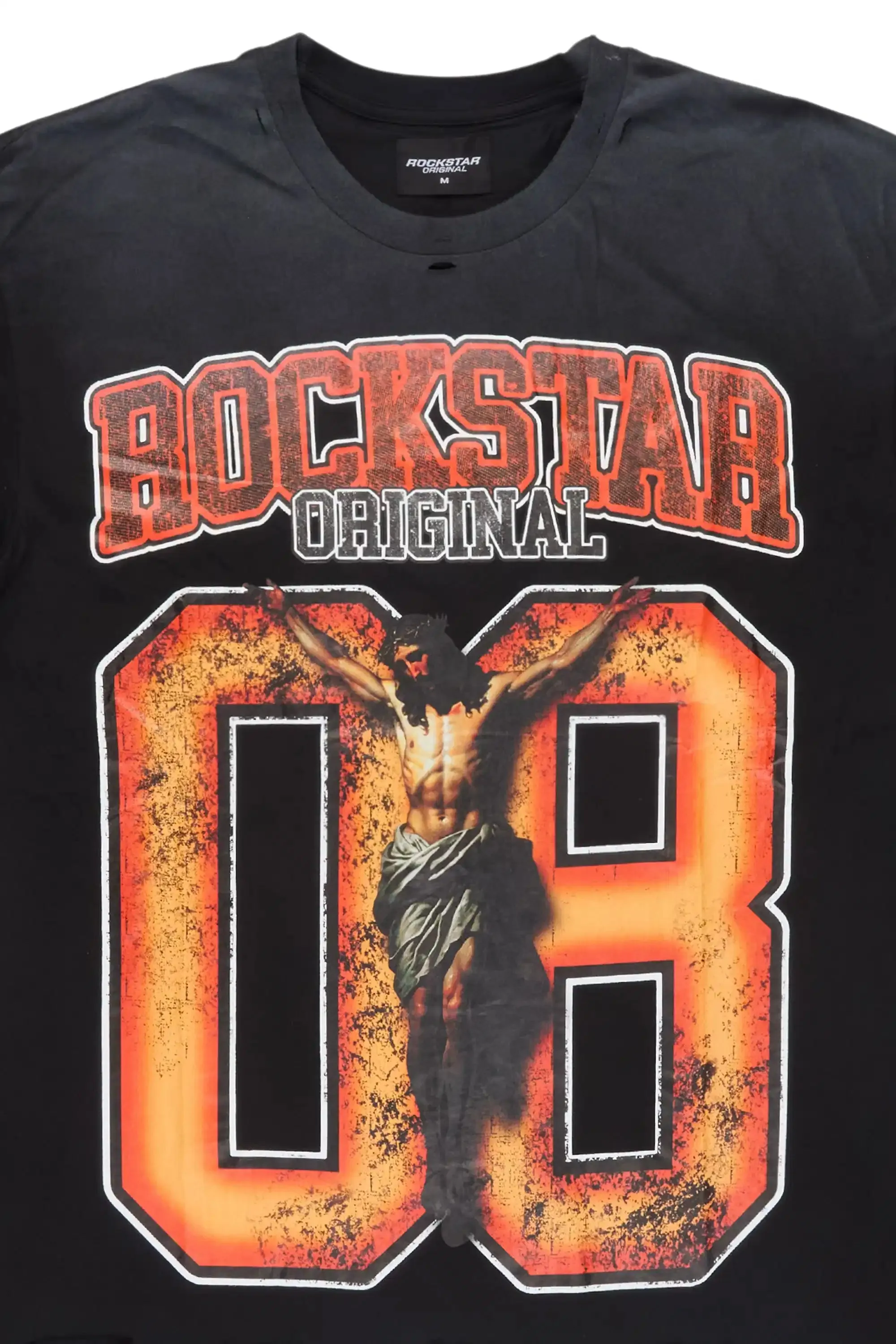 Fields Black/Orange Oversized Graphic T-Shirt sold by Rockstar Original product image thumbnail 2