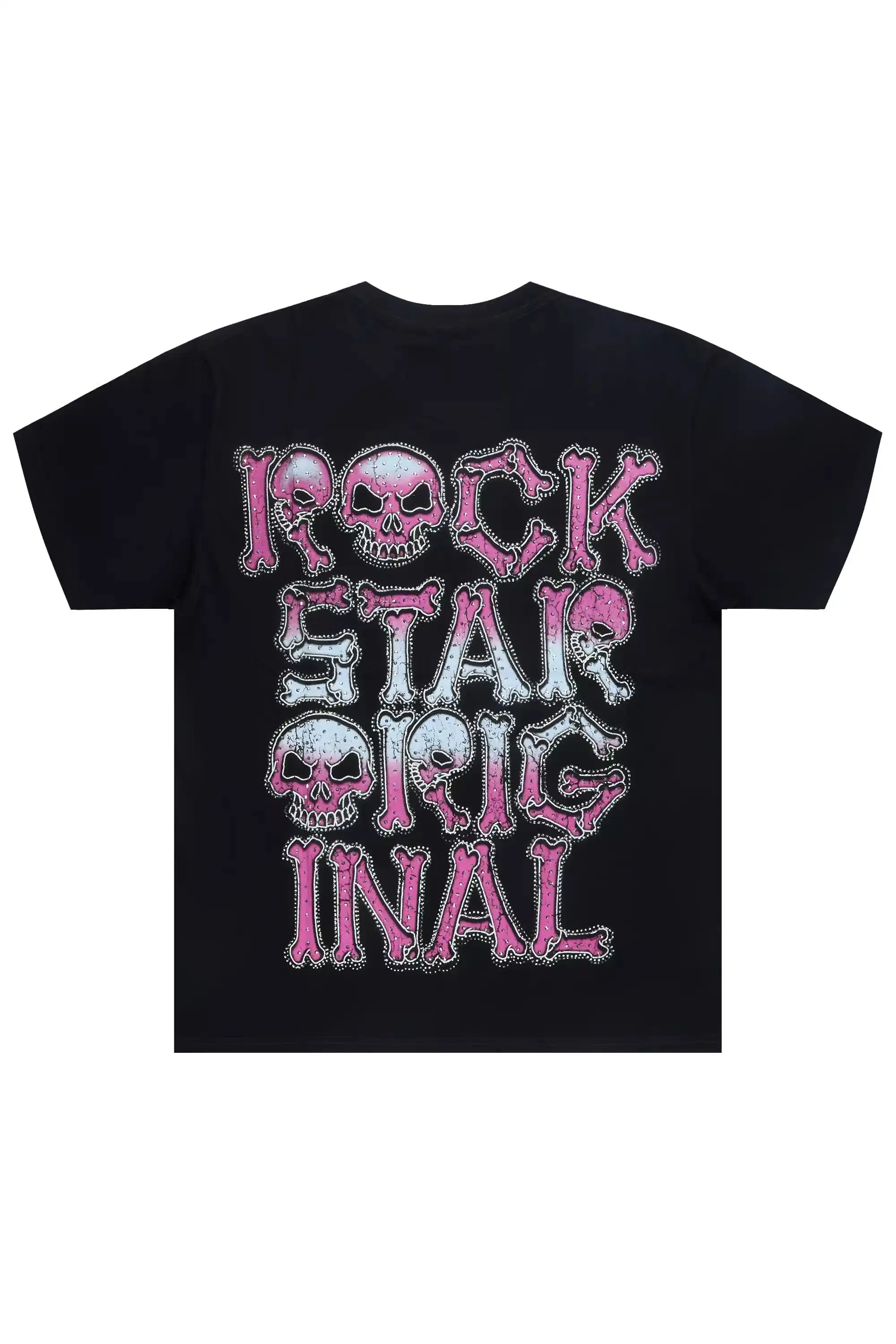 Yarri Black Rhinestone Short Sleeve Tee sold by Rockstar Original product image thumbnail 3