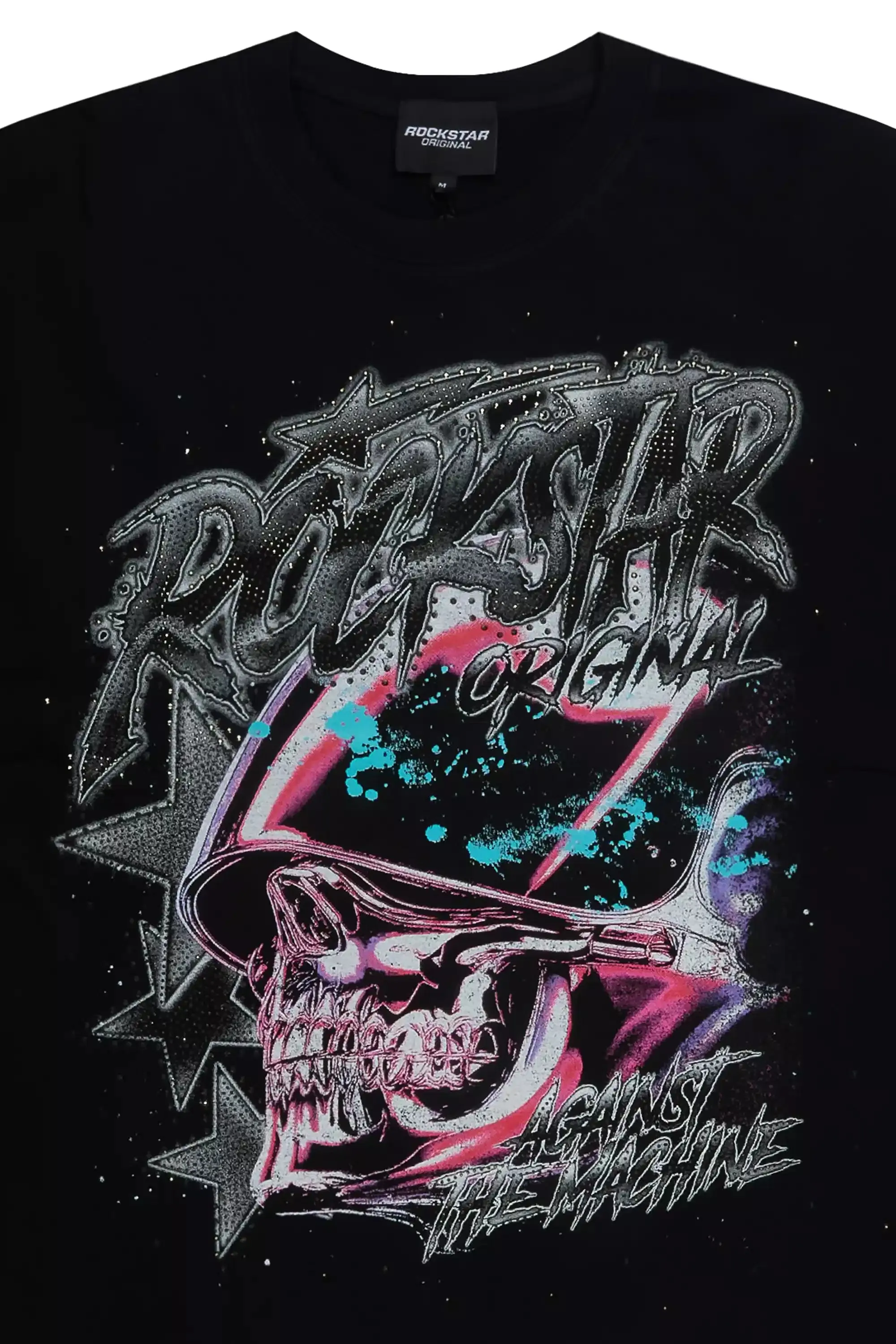 Samaya Black Rhinestone Short Sleeve Tee sold by Rockstar Original product image thumbnail 2