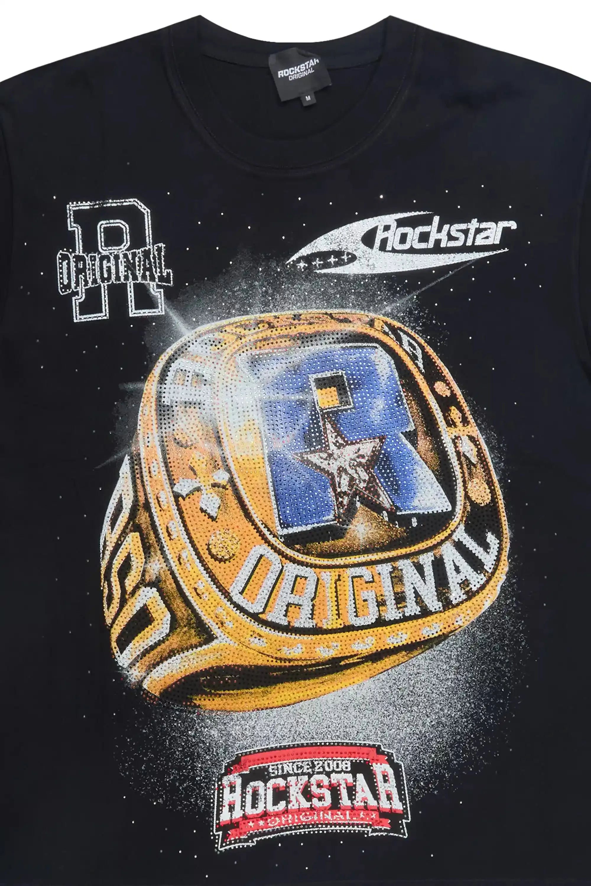 Kenyona Black Rhinestone Short Sleeve Tee sold by Rockstar Original product image thumbnail 2