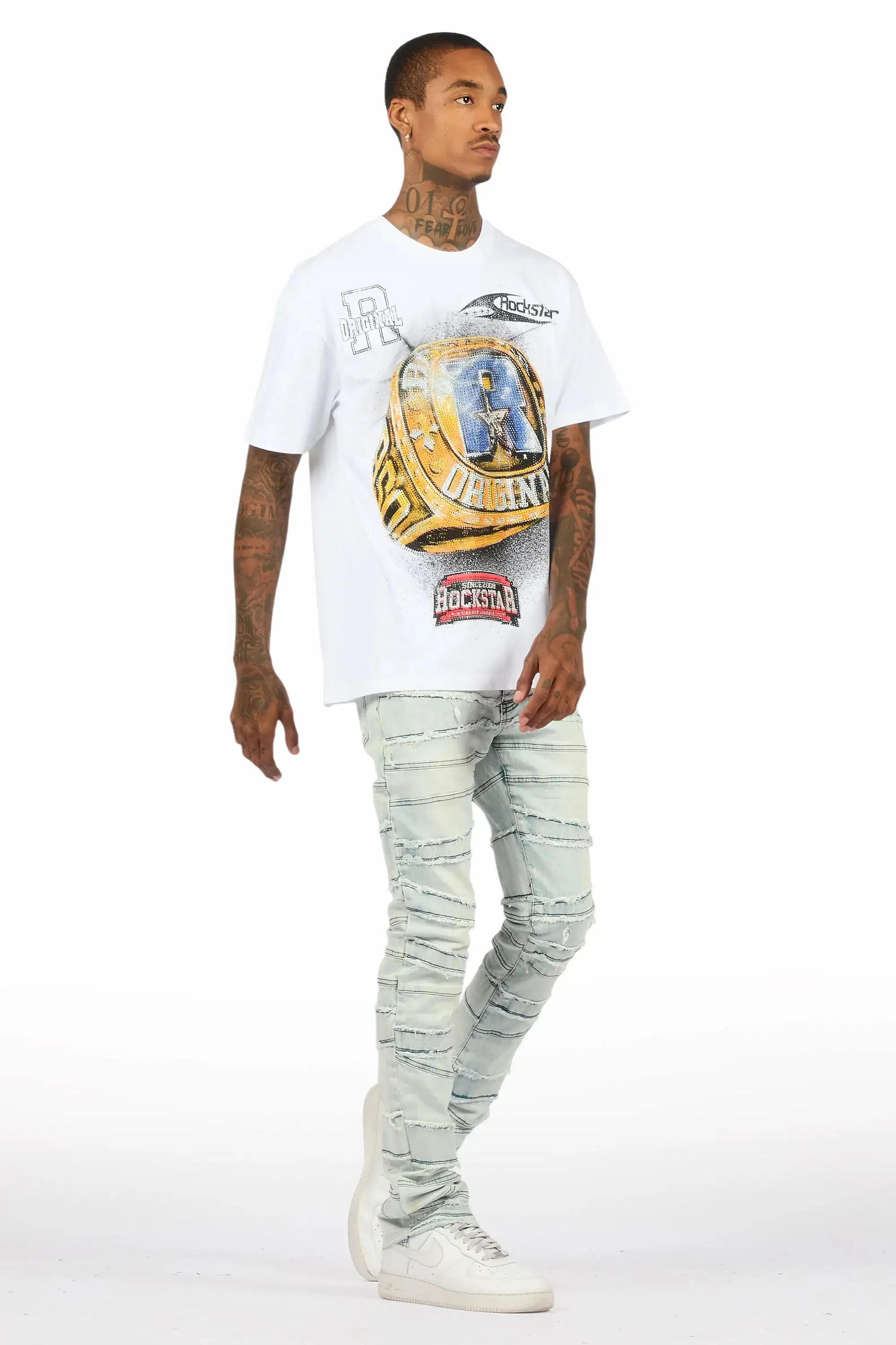 Franko Light Blue Skinny Fit Jean sold by Rockstar Original product image thumbnail 4