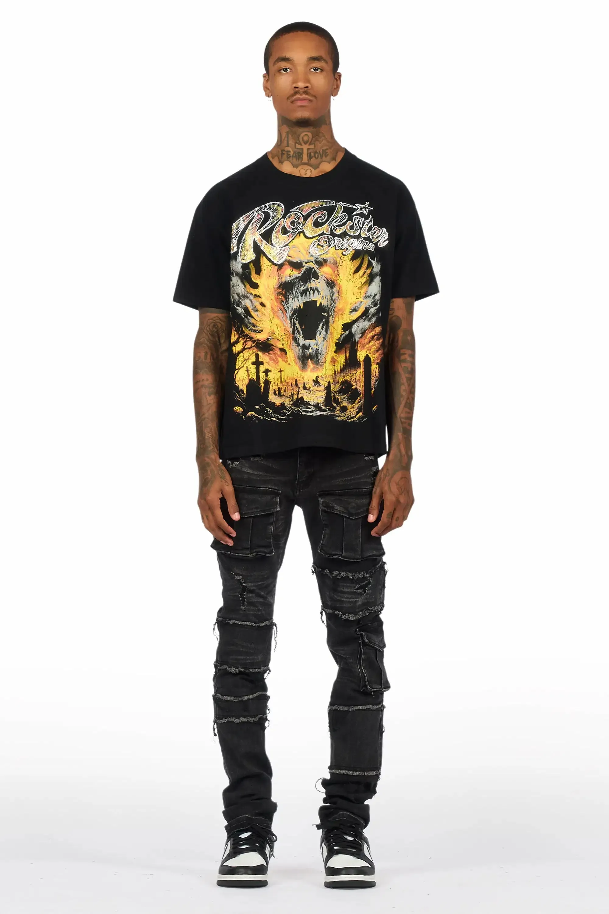 Folant Dark Grey Skinny Fit Jean sold by Rockstar Original product image thumbnail 3