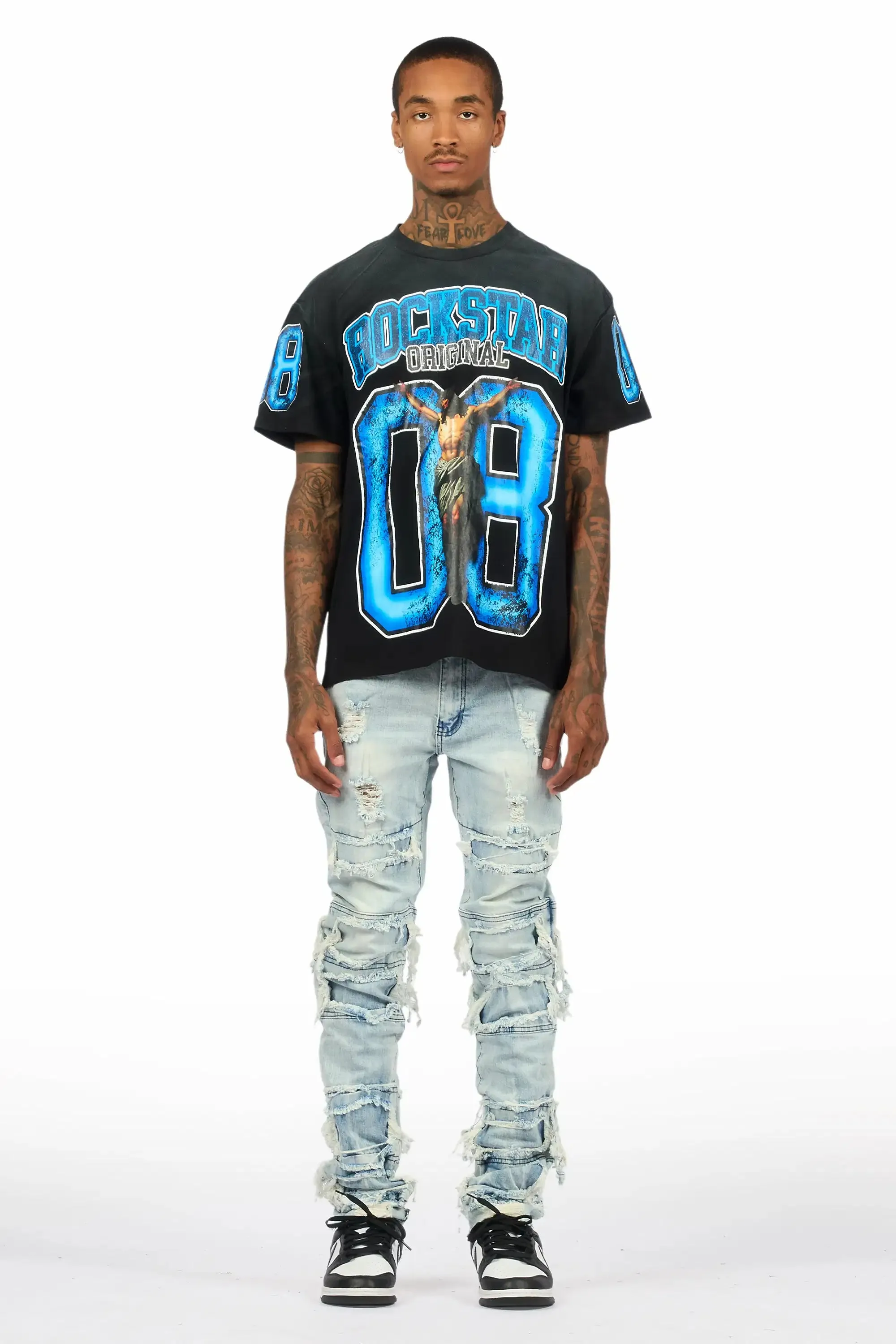 Vasco Light Blue Skinny Fit Jean sold by Rockstar Original product image thumbnail 3