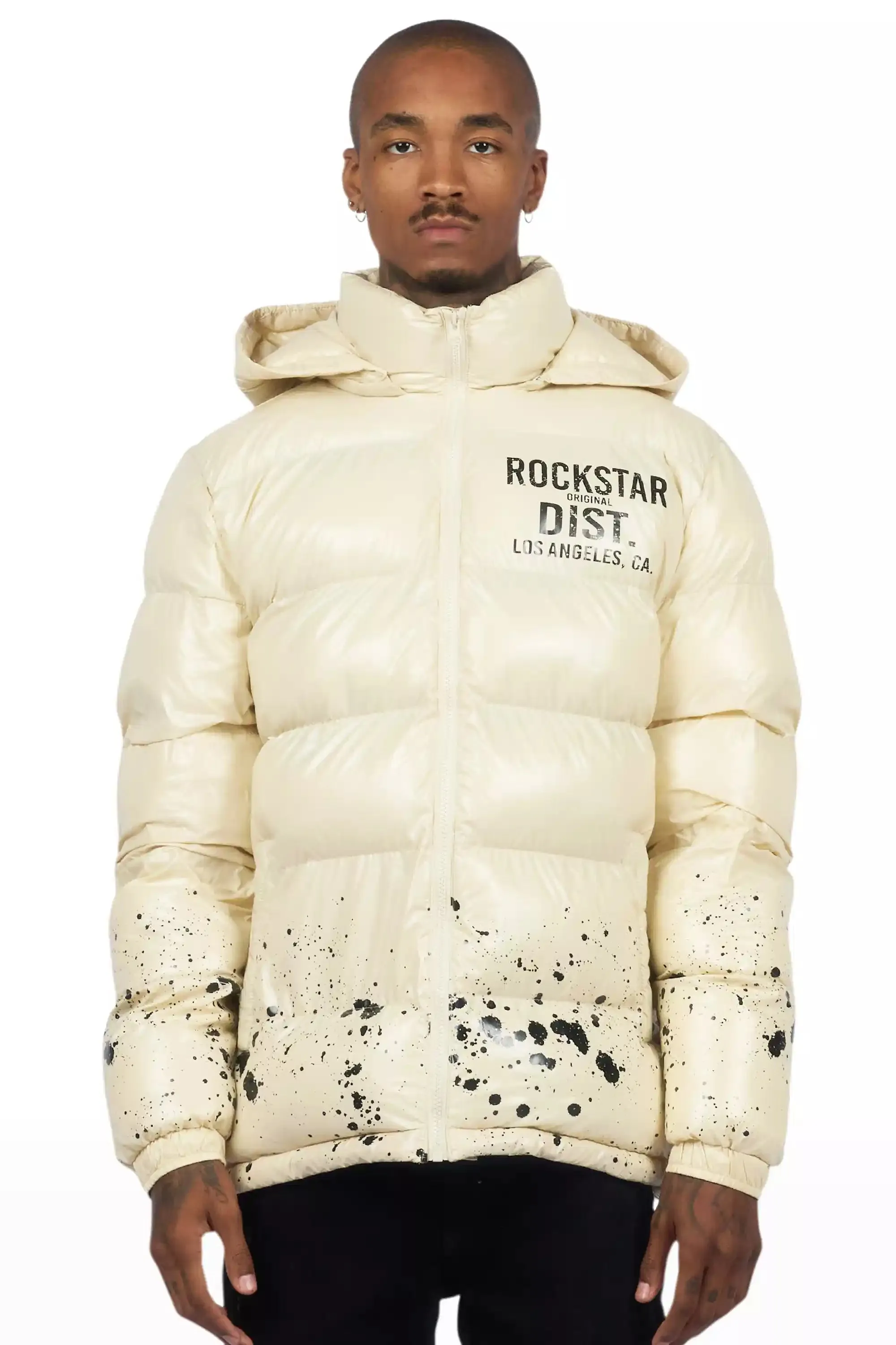 Raffer Beige Heavy Puffer Jacket sold by Rockstar Original product image thumbnail 2