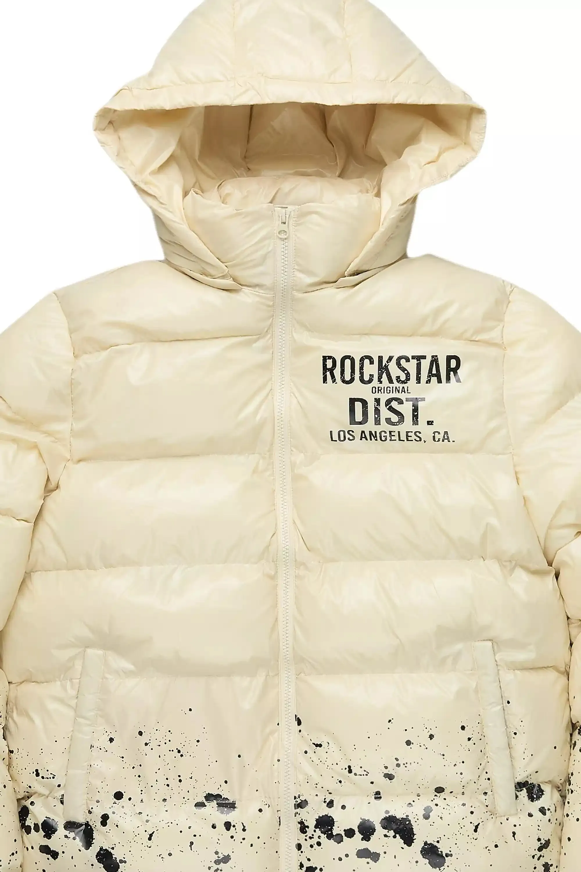 Raffer Beige Heavy Puffer Jacket sold by Rockstar Original product image thumbnail 4