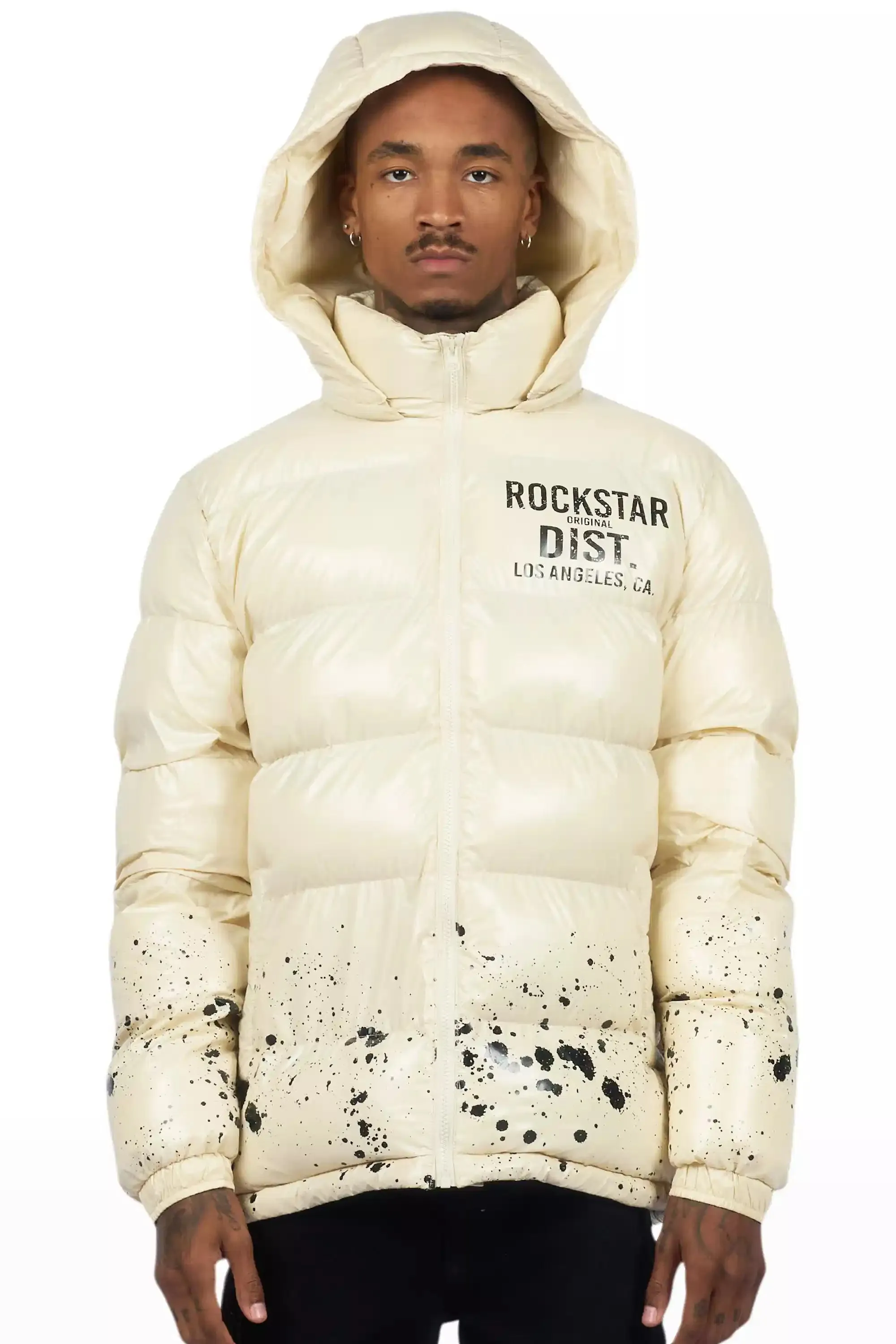 Raffer Beige Heavy Puffer Jacket sold by Rockstar Original product image thumbnail 3