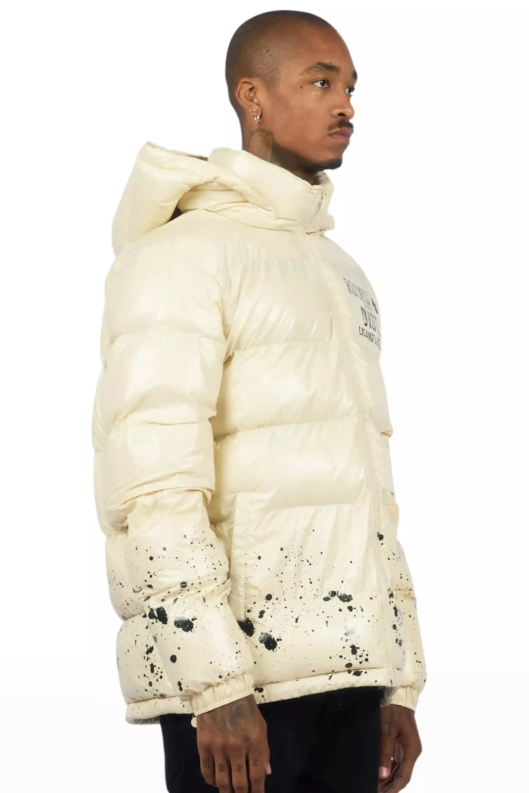 Raffer Beige Heavy Puffer Jacket sold by Rockstar Original product image thumbnail 5
