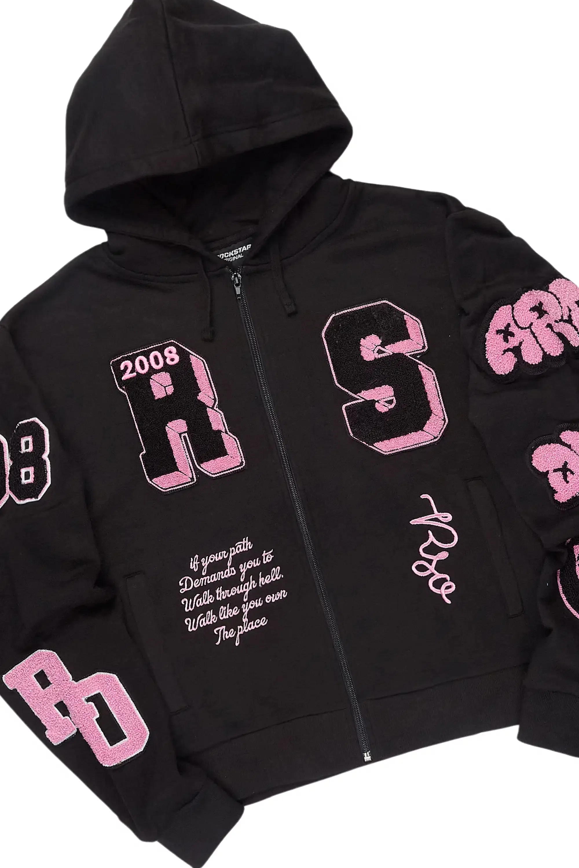 Leslee Black/Pink Super Stacked Trackset sold by Rockstar Original product image thumbnail 2