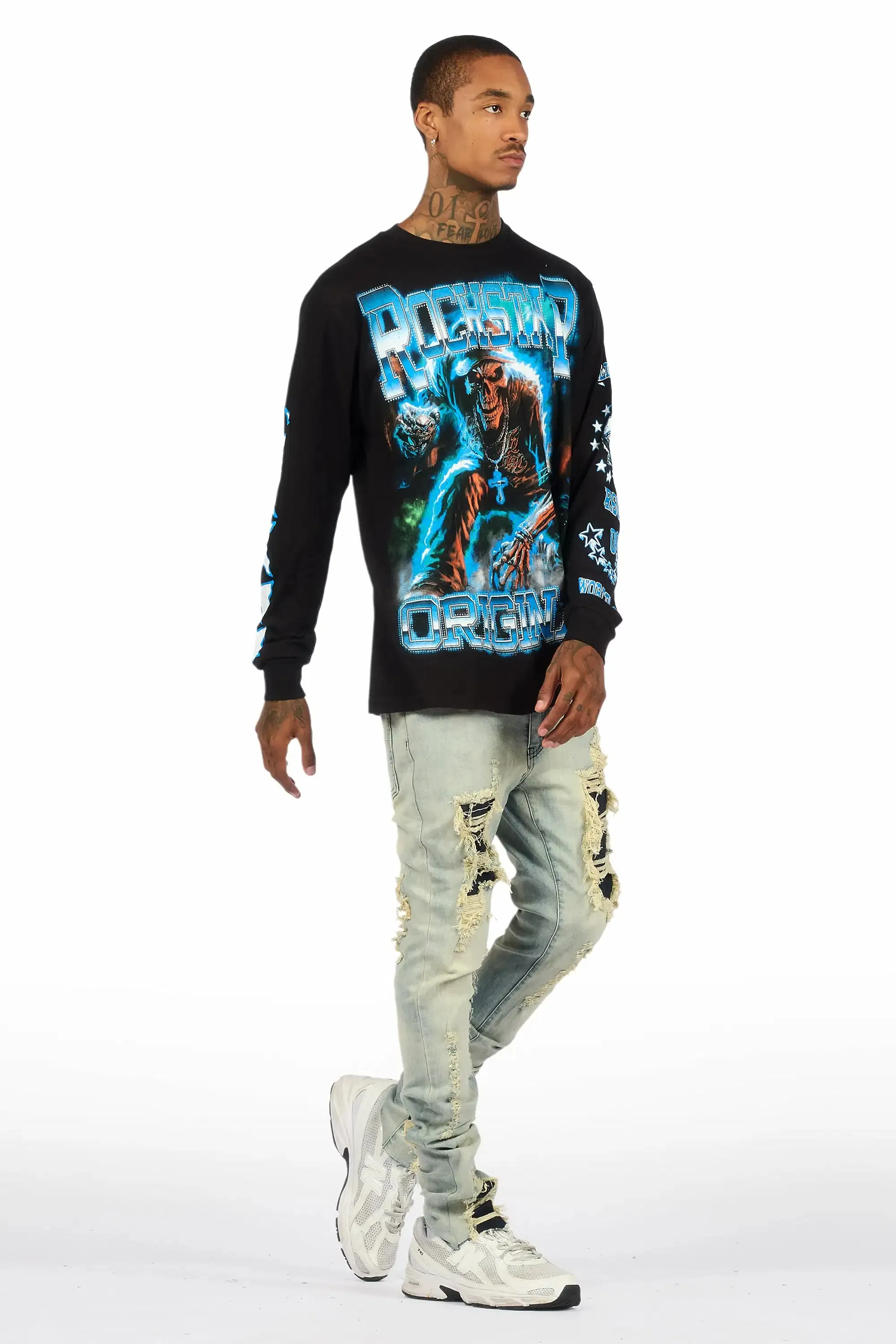 Fateh Light Blue Skinny Fit Jean sold by Rockstar Original product image thumbnail 5