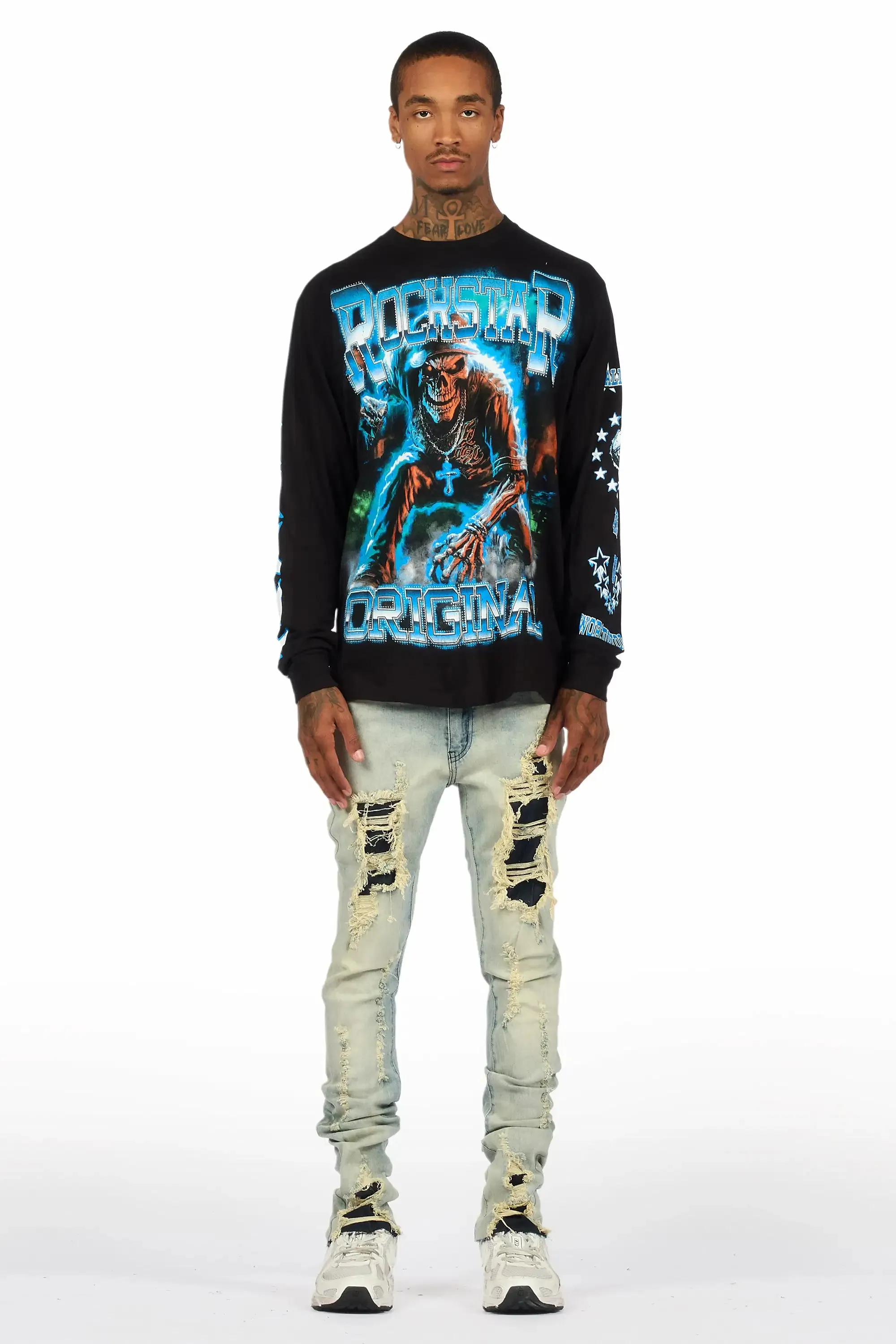 Fateh Light Blue Skinny Fit Jean sold by Rockstar Original product image thumbnail 3