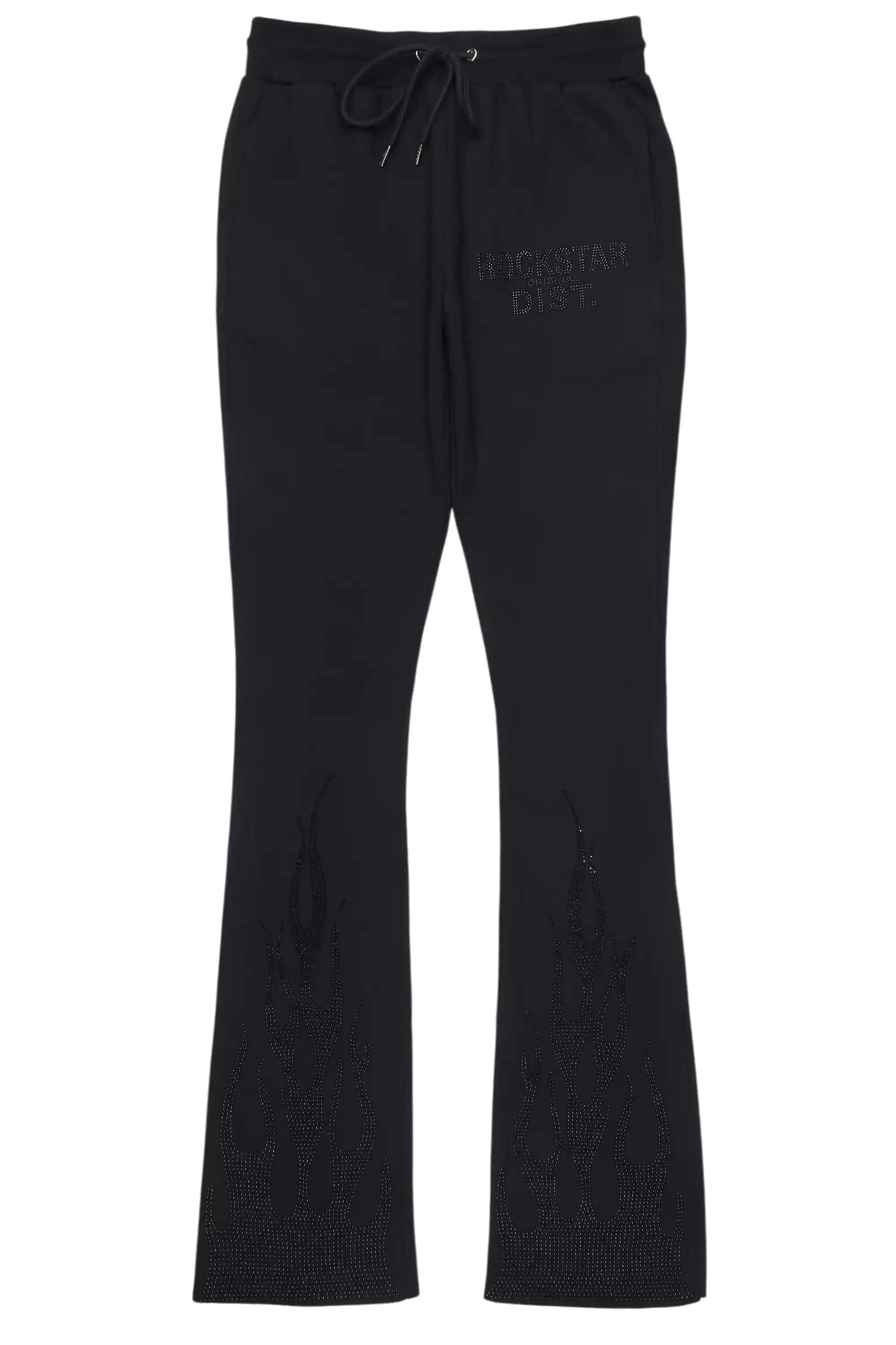 Pyrel Black/Black Rhinestone Stacked Flare Pant sold by Rockstar Original product image thumbnail 2