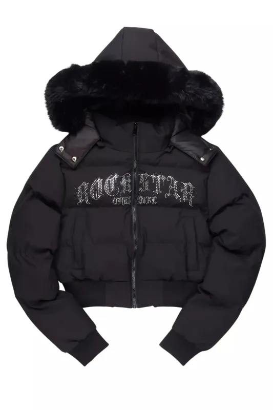 Rosa Black Puffer Jacket sold by Rockstar Original