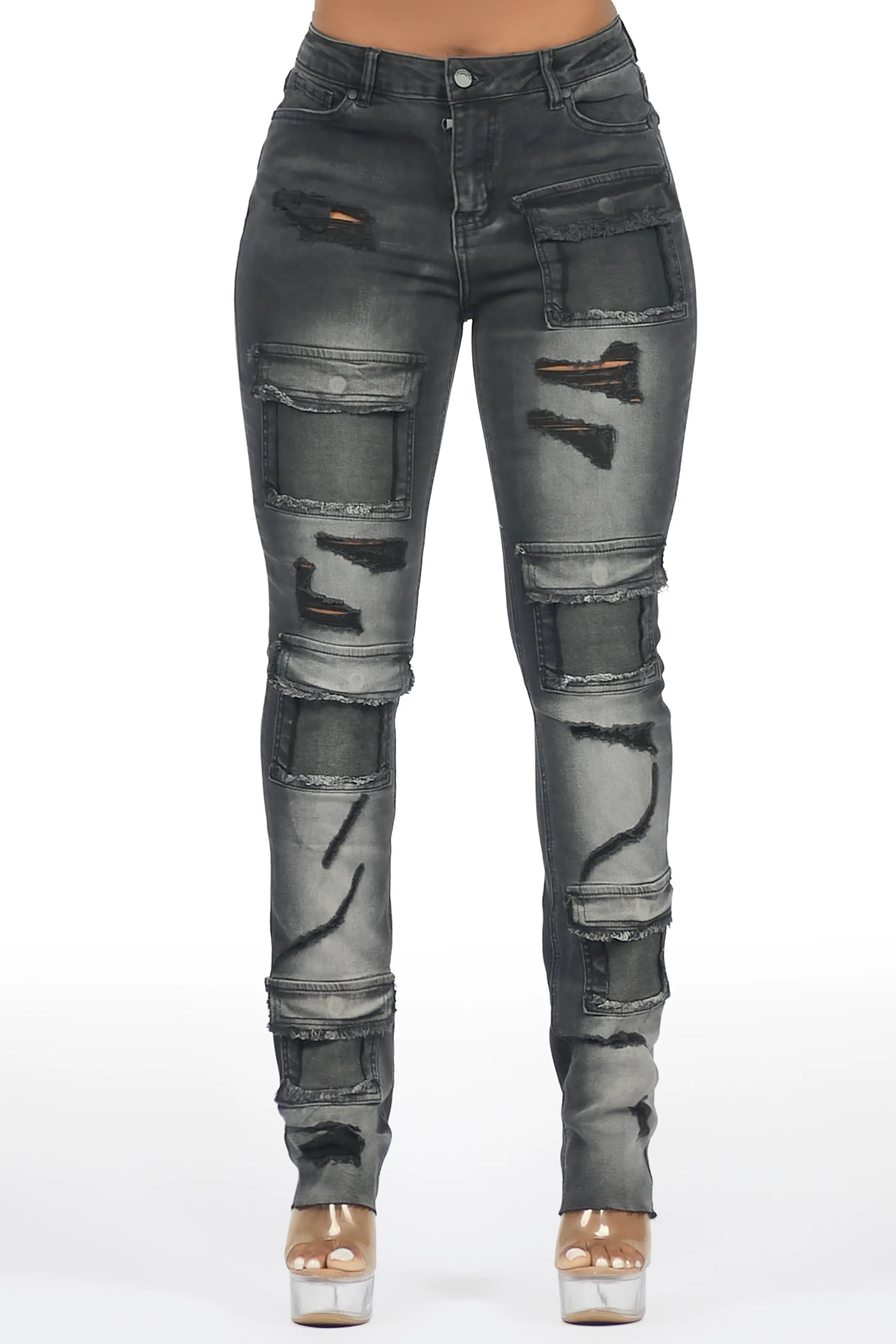 Kritisha Black Cargo Skinny Jean sold by Rockstar Original product image thumbnail 3