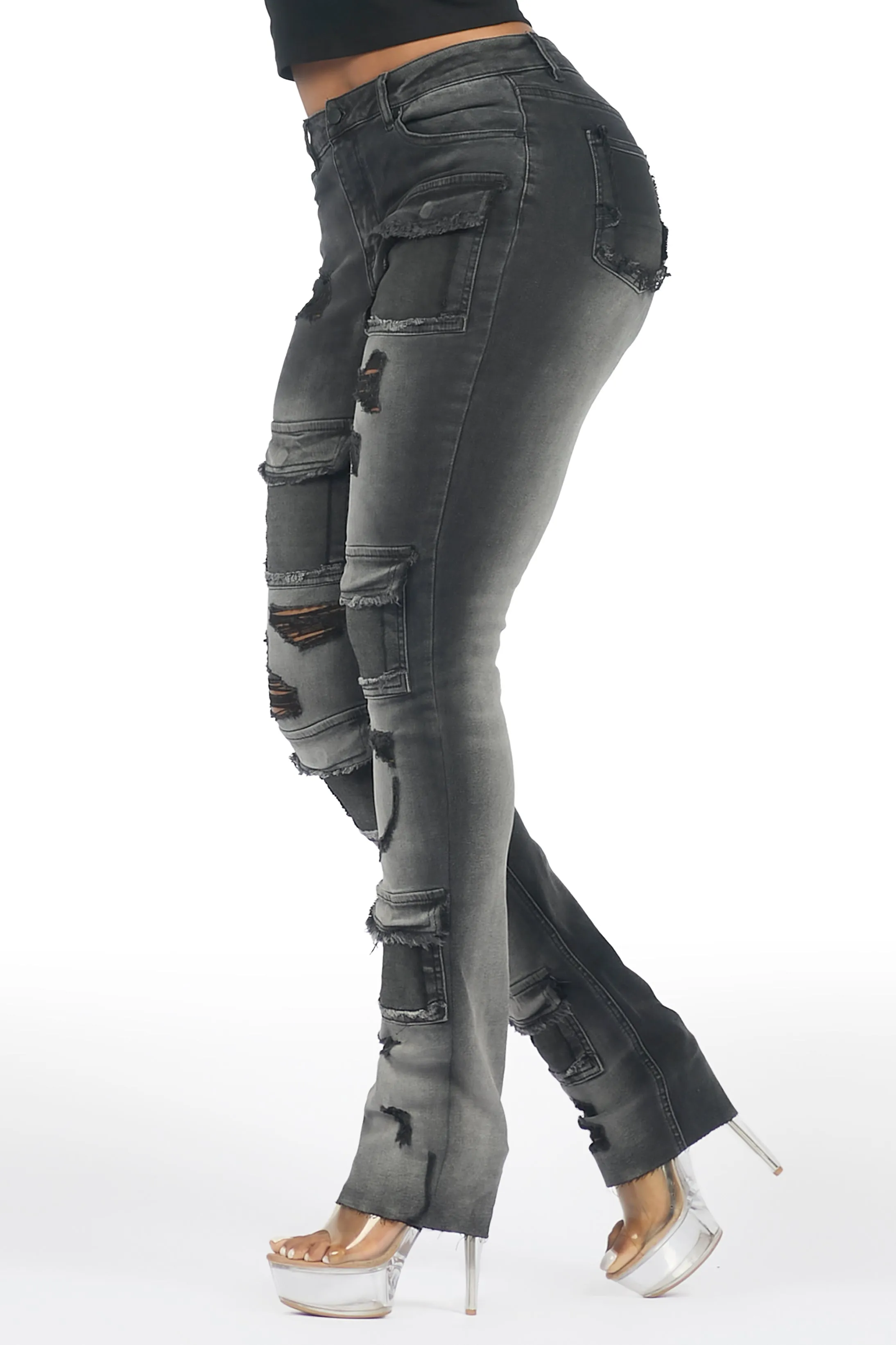 Kritisha Black Cargo Skinny Jean sold by Rockstar Original product image thumbnail 5