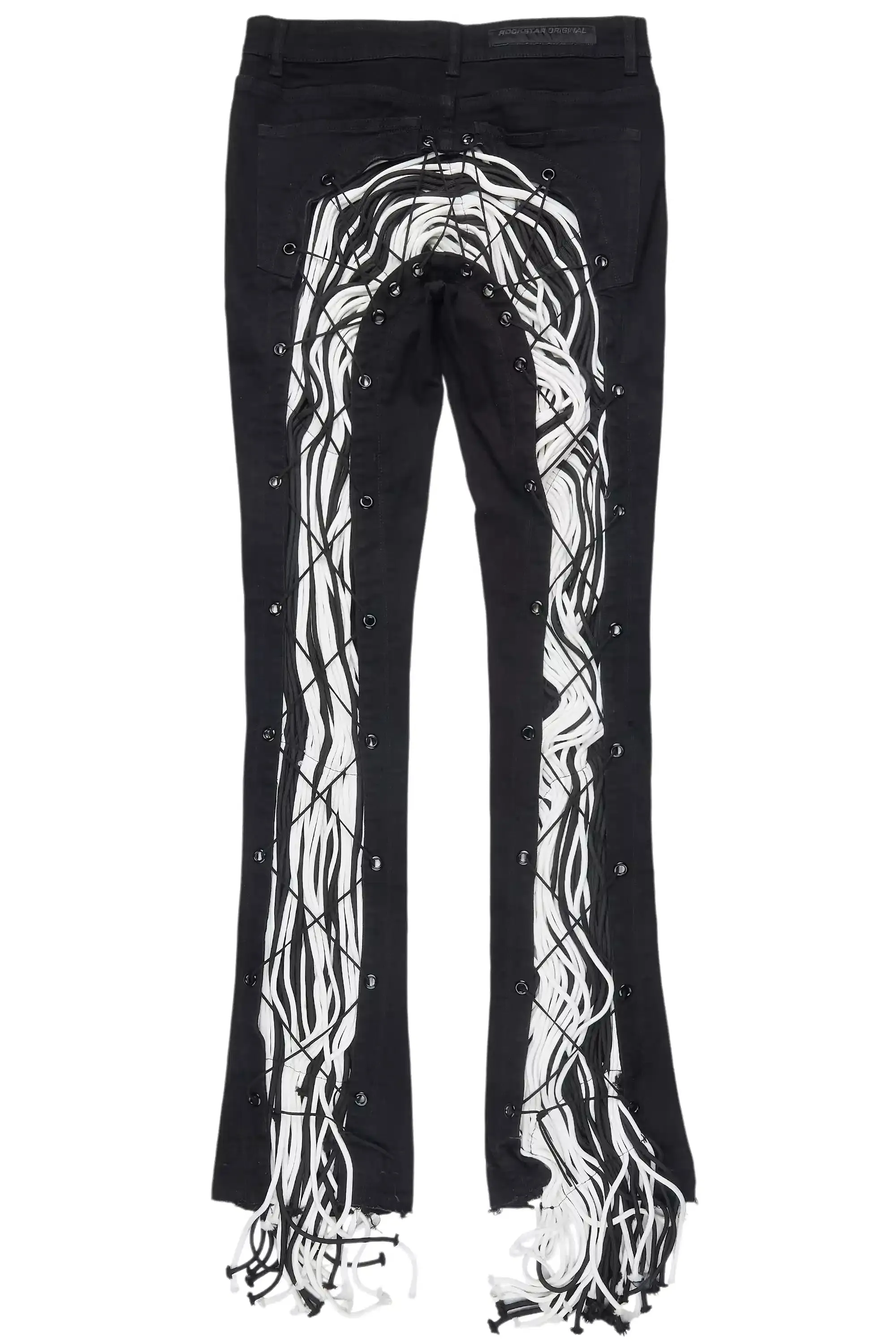 Otto Black Stacked Flare Jean sold by Rockstar Original product image thumbnail 3