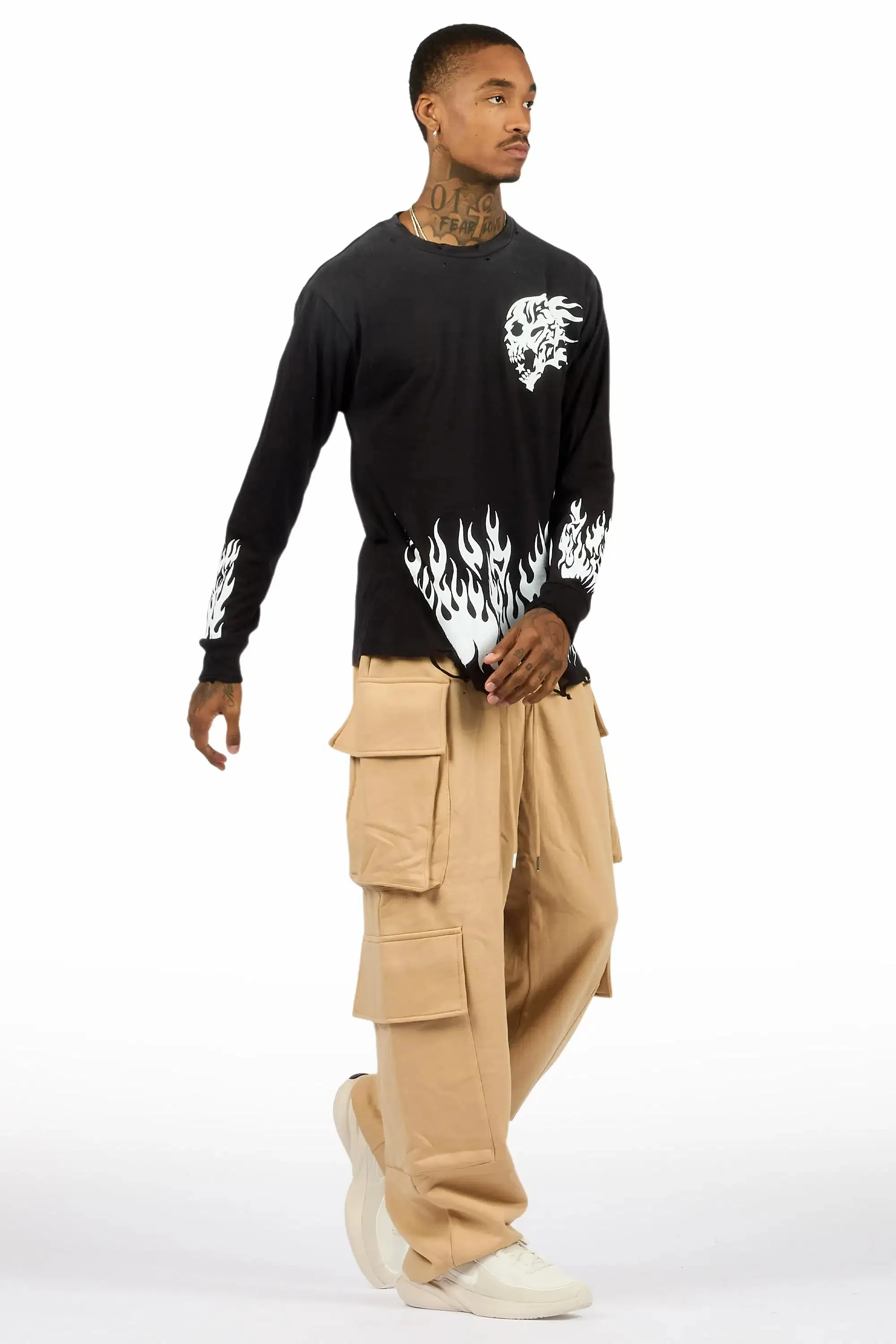 Default Vintage Sand Baggy Pant sold by Rockstar Original product image thumbnail 4