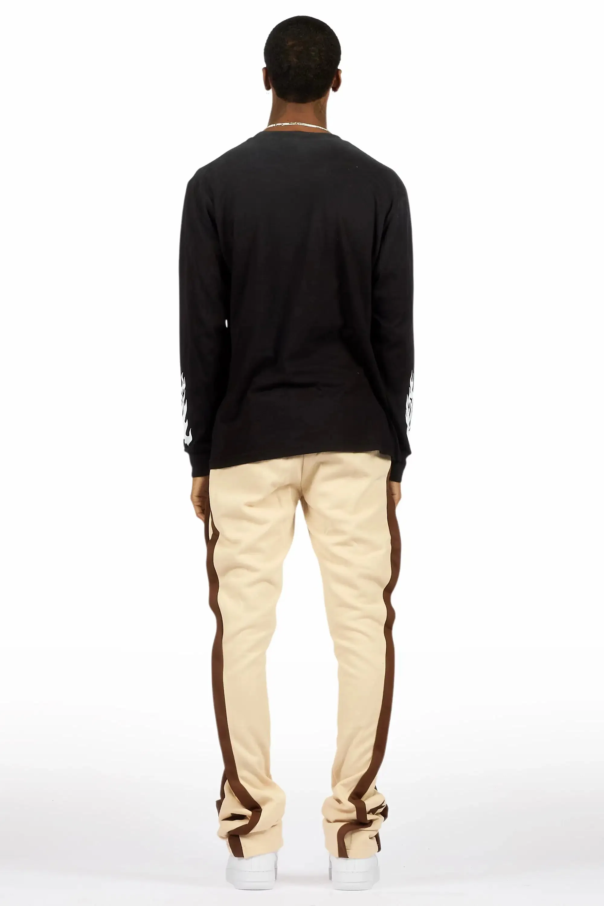 Arkady Beige Stacked Flare Pant sold by Rockstar Original product image thumbnail 5
