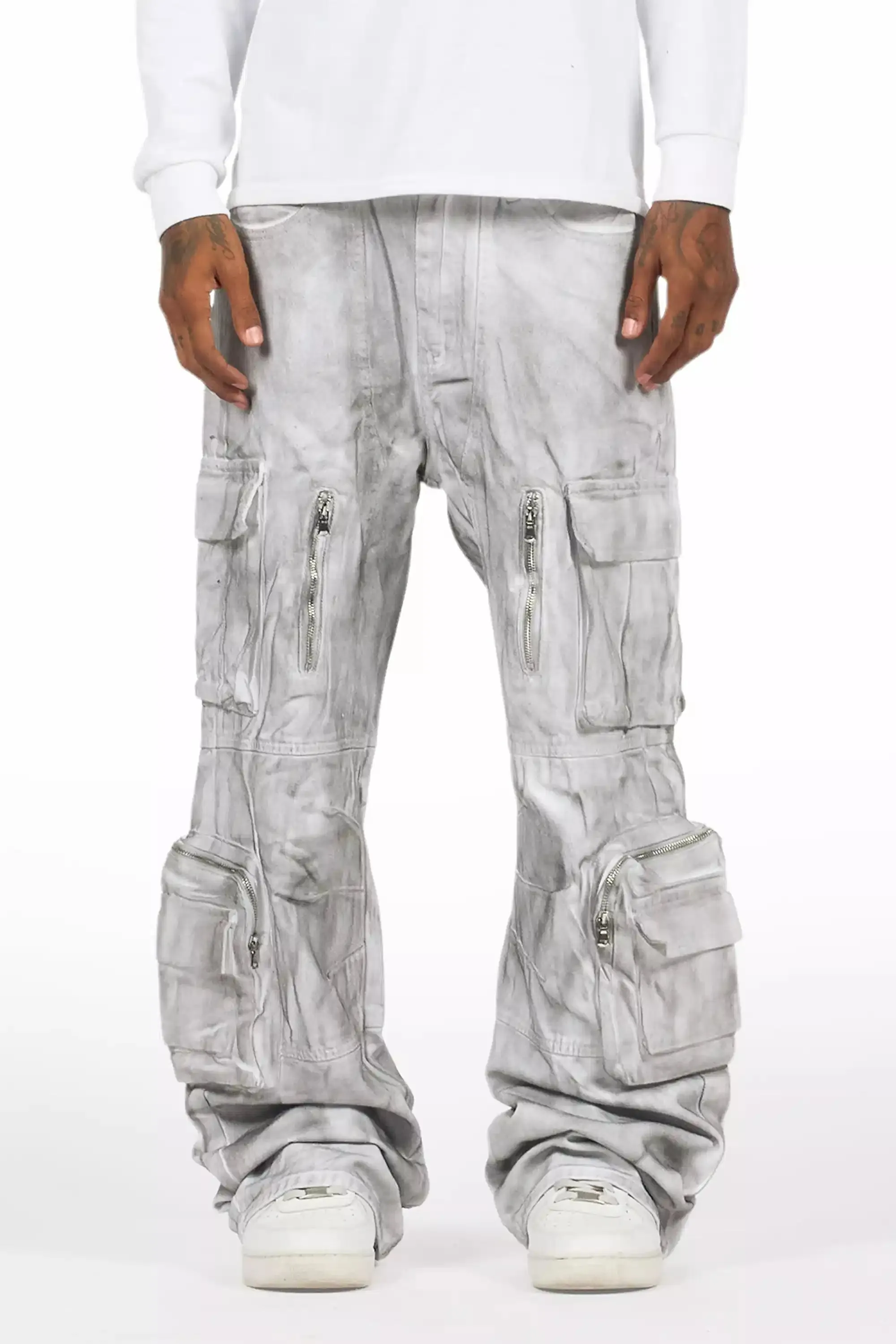 Ermis Dirty White Baggy Jeans sold by Rockstar Original