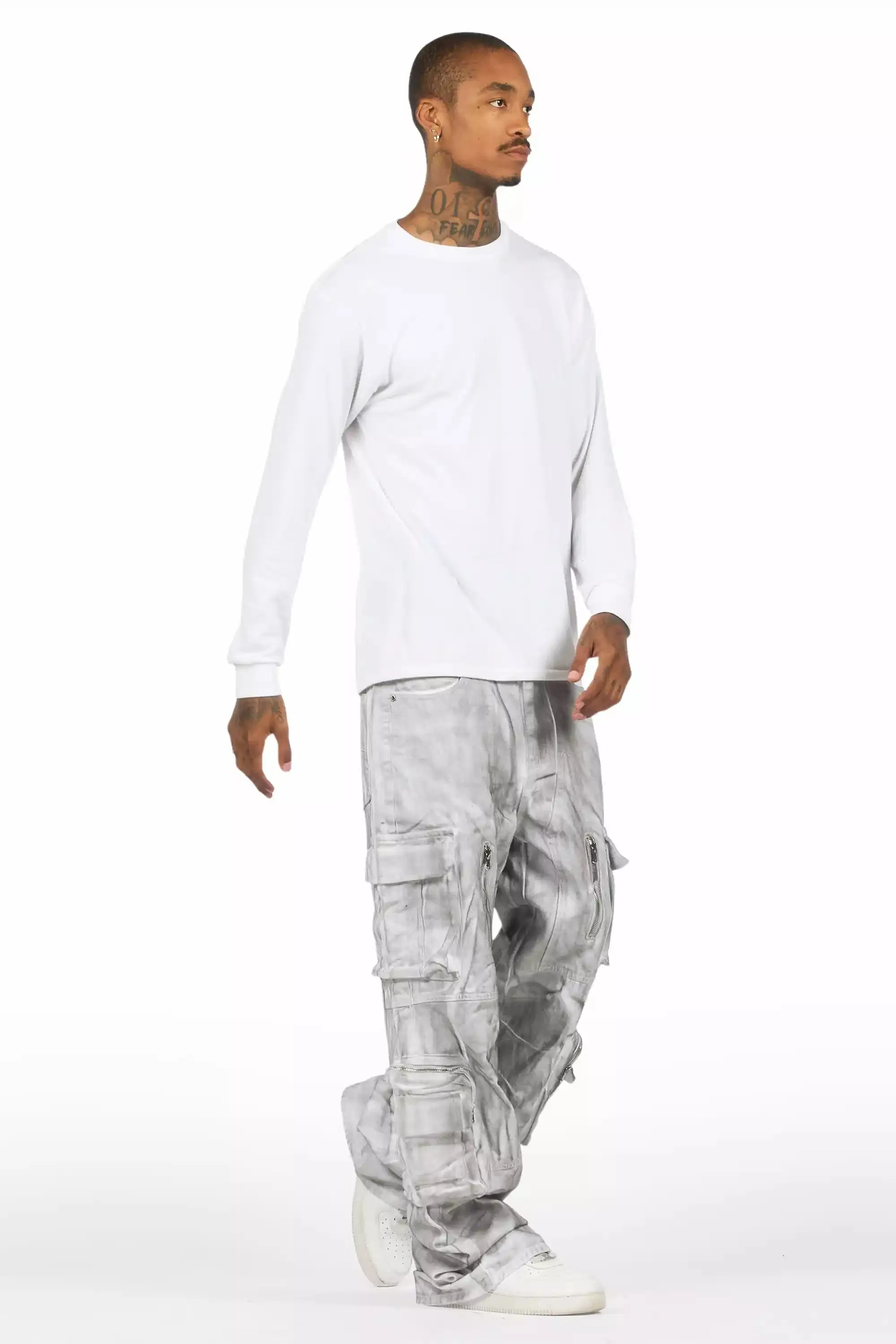 Ermis Dirty White Baggy Jeans sold by Rockstar Original product image thumbnail 5