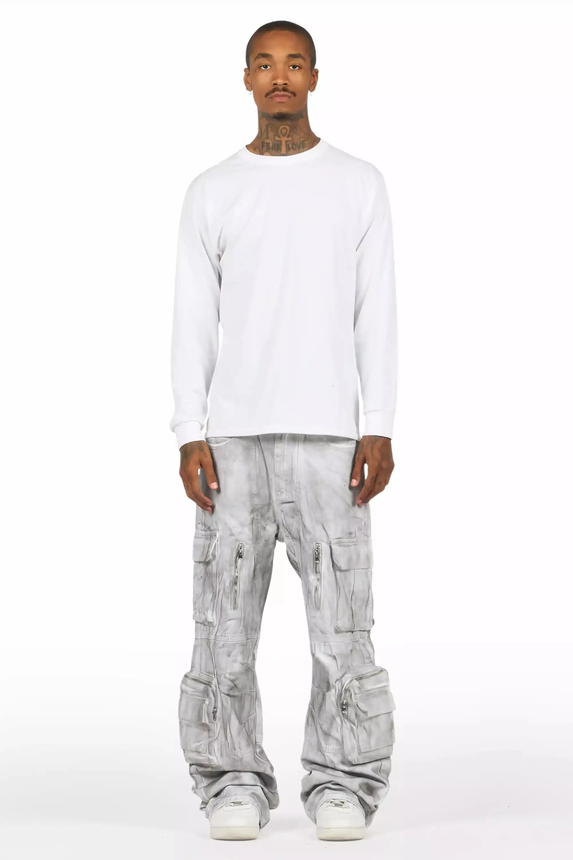 Ermis Dirty White Baggy Jeans sold by Rockstar Original product image thumbnail 3
